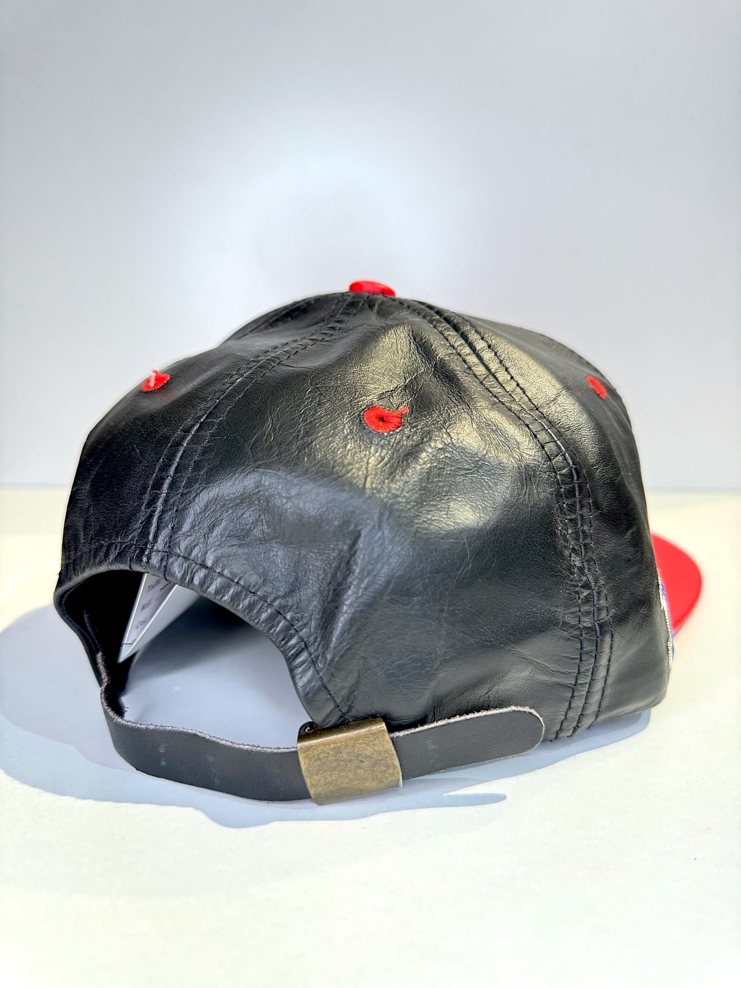 VINTAGE 90s ATLANTA FALCONS PRO ELITE LEATHER STRAPBACK CAP HAT