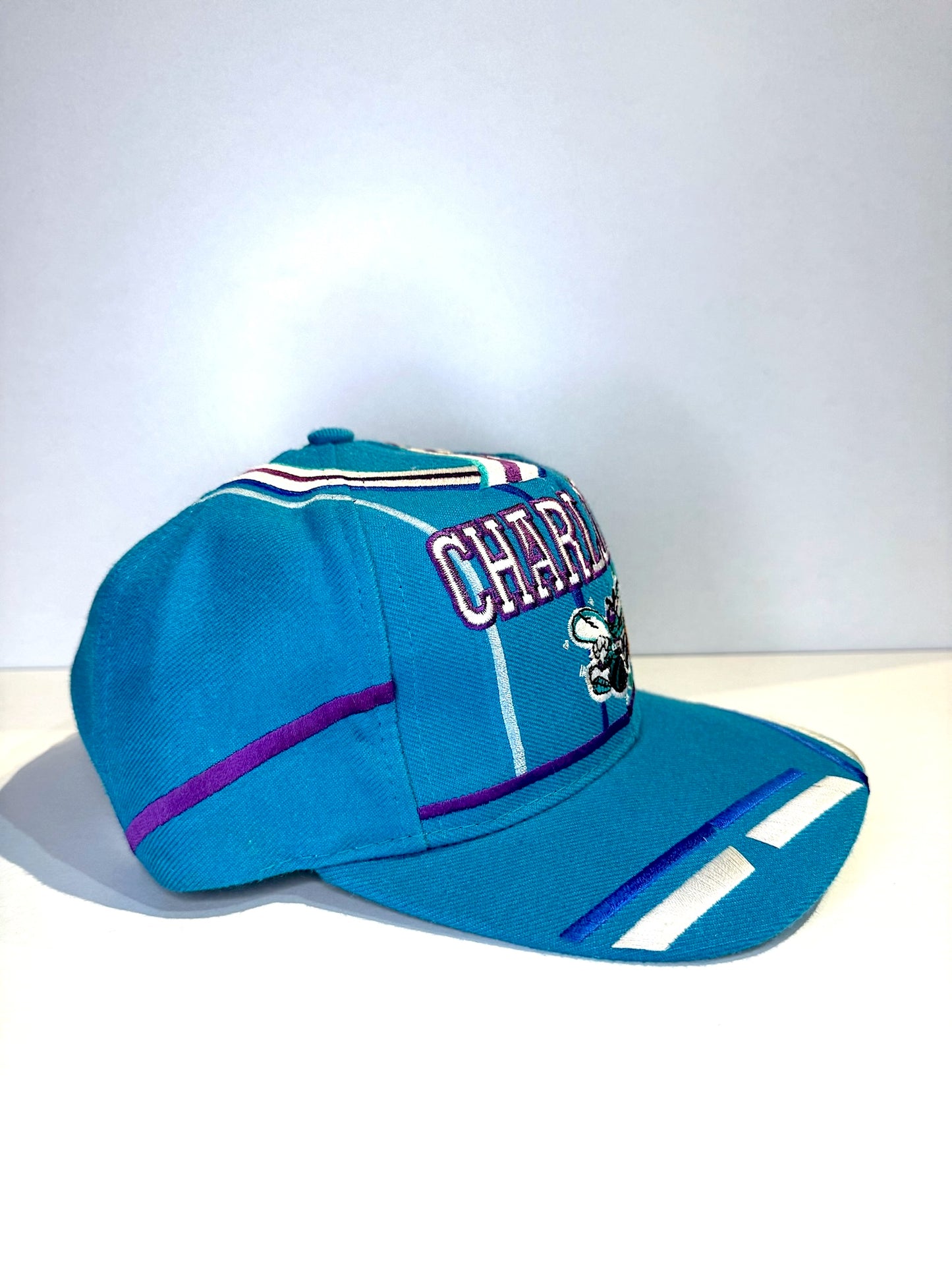 VINTAGE 90s CHARLOTTE HORNETS T.E.I "WOOL" SNAPBACK CAP HAT