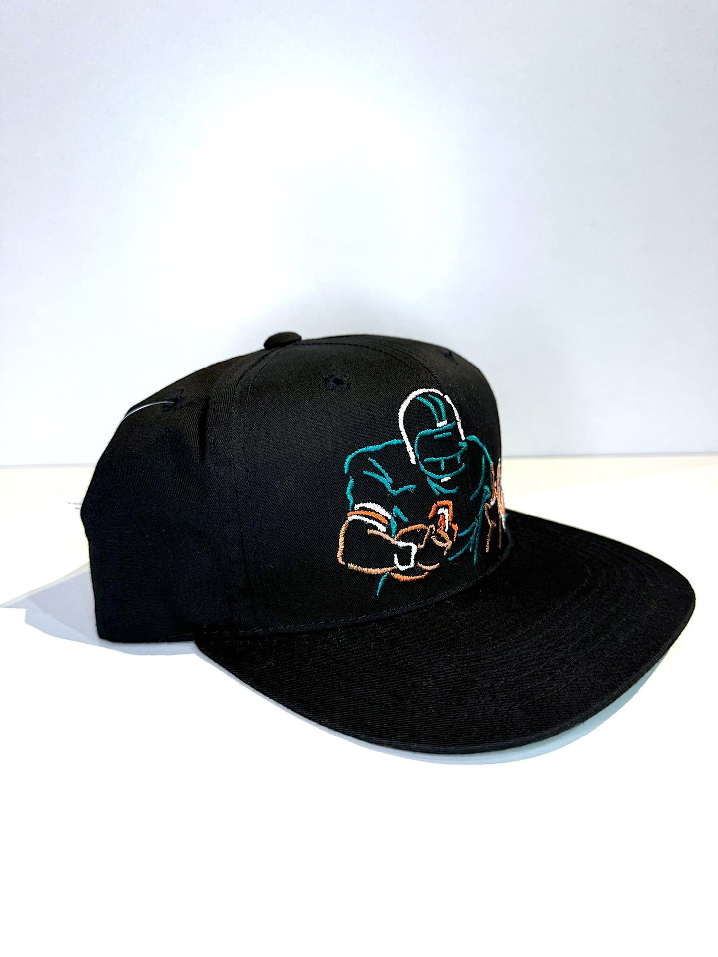 "YOUTH" VINTAGE 90s MIAMI DOLPHINS ANNCO SNAPBACK CAP HAT