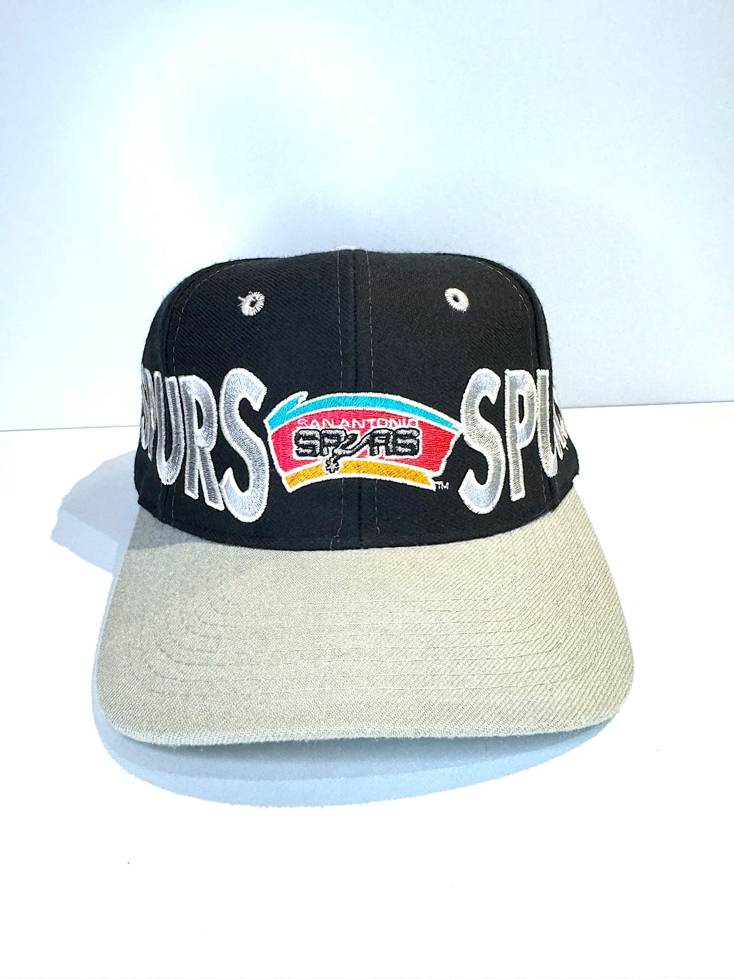 VINTAGE 90s SAN ANTONIO SPURS AJD SNAPBACK CAP HAT