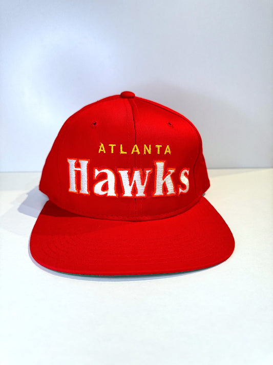 VINTAGE 90s ATLANTA HAWKS STARTER SNAPBACK CAP HAT