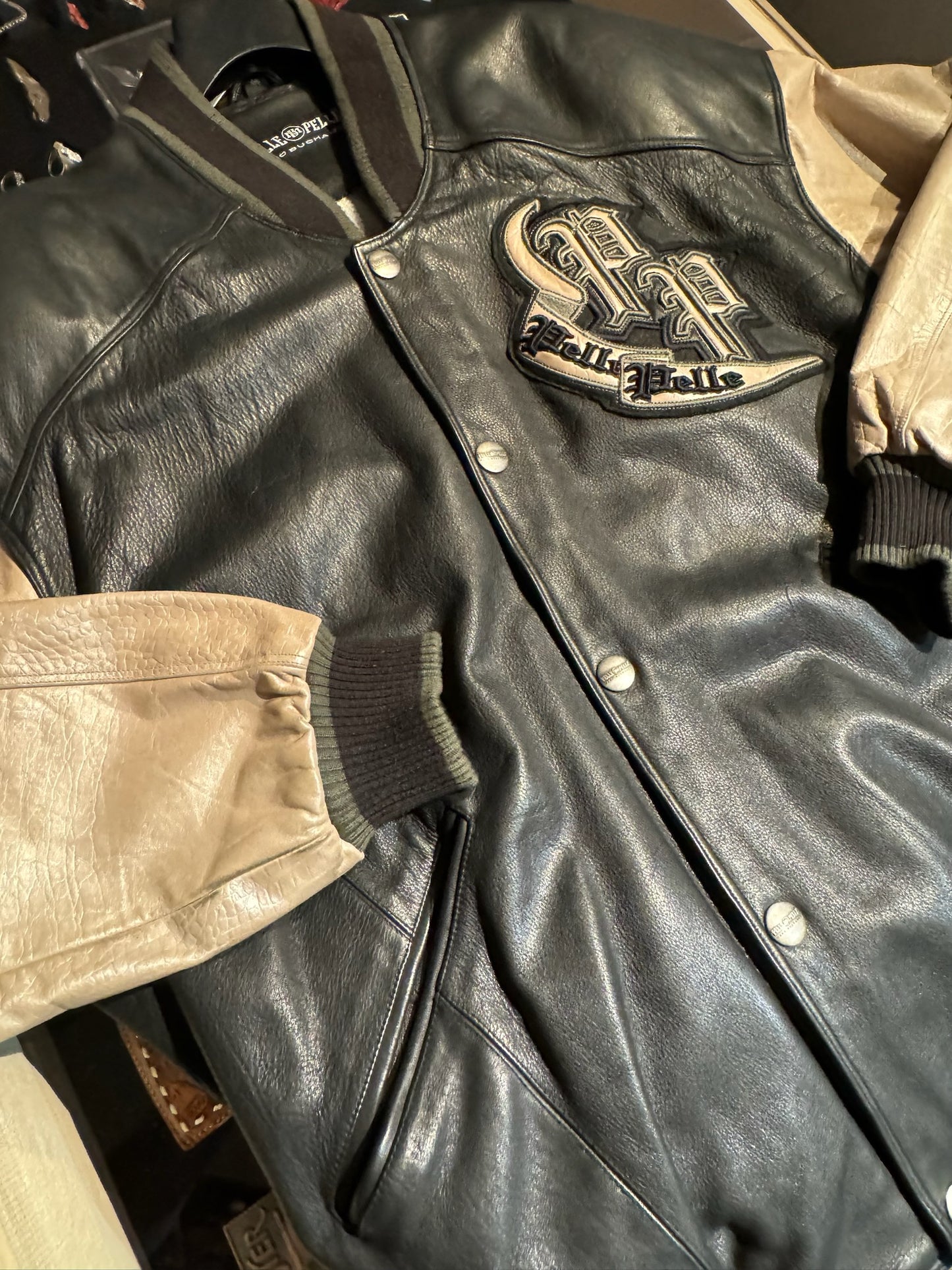 VINTAGE PELLE PELLE "MARC BUCHANAN" LEATHER JACKET SZ: 46 = XL