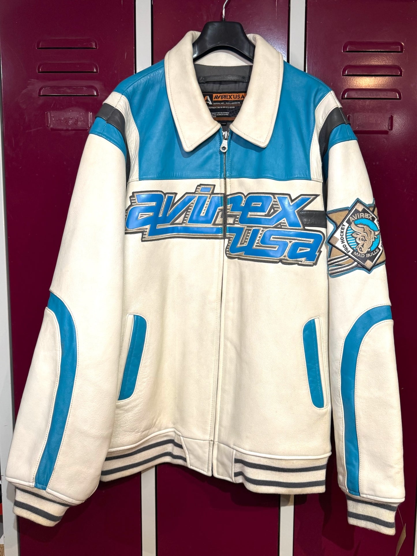 Y2K AVIREX "MAD BULLS PRO HOCKEY" JACKET SZ: XXL