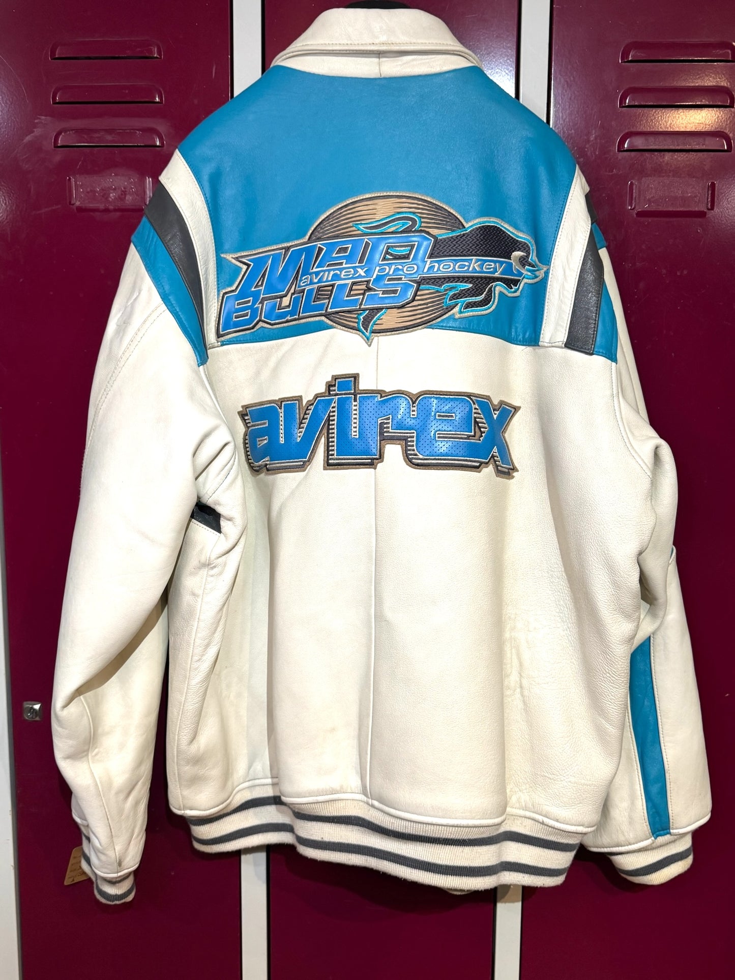 Y2K AVIREX "MAD BULLS PRO HOCKEY" JACKET SZ: XXL