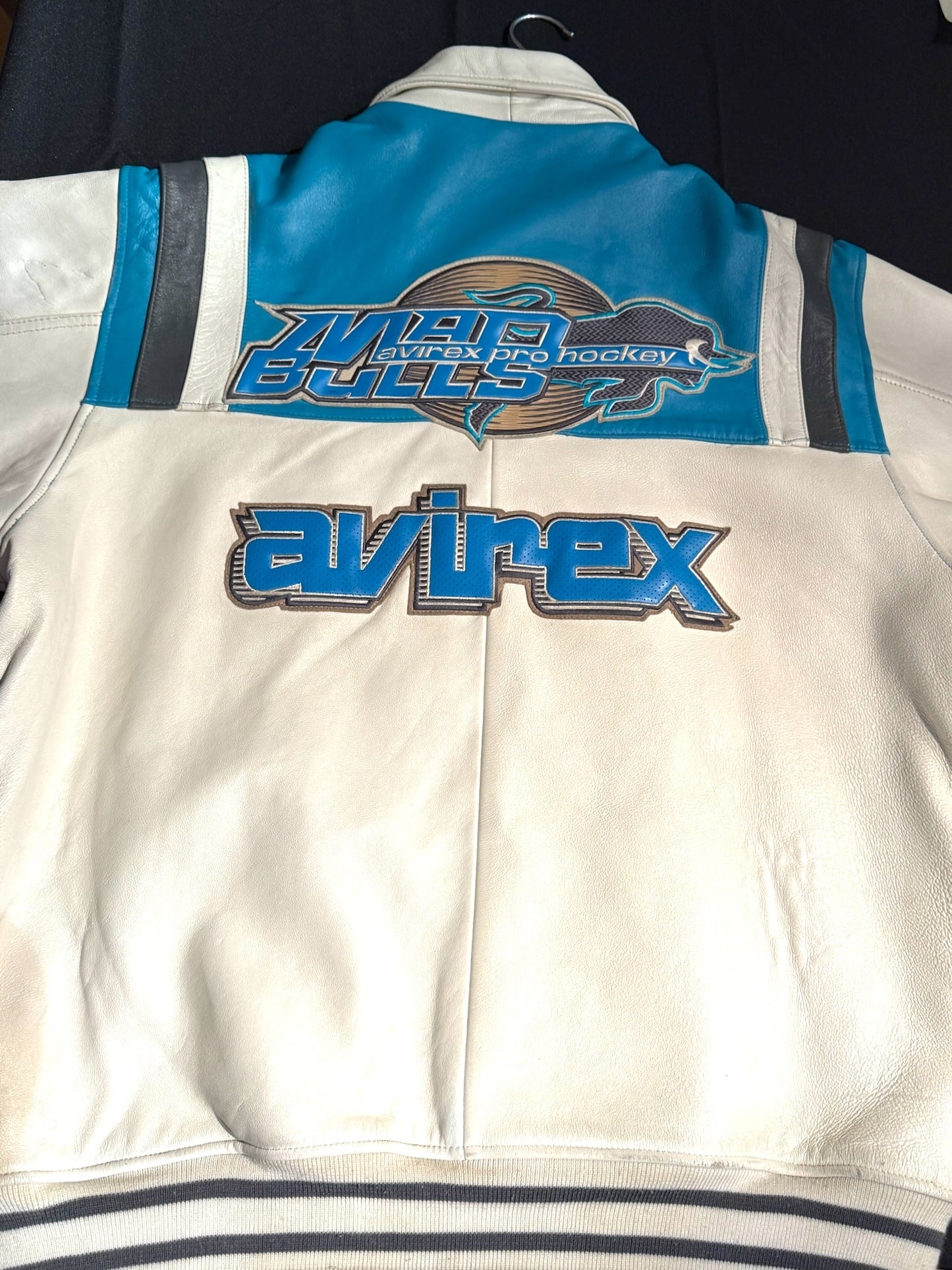 Y2K AVIREX "MAD BULLS PRO HOCKEY" JACKET SZ: XXL