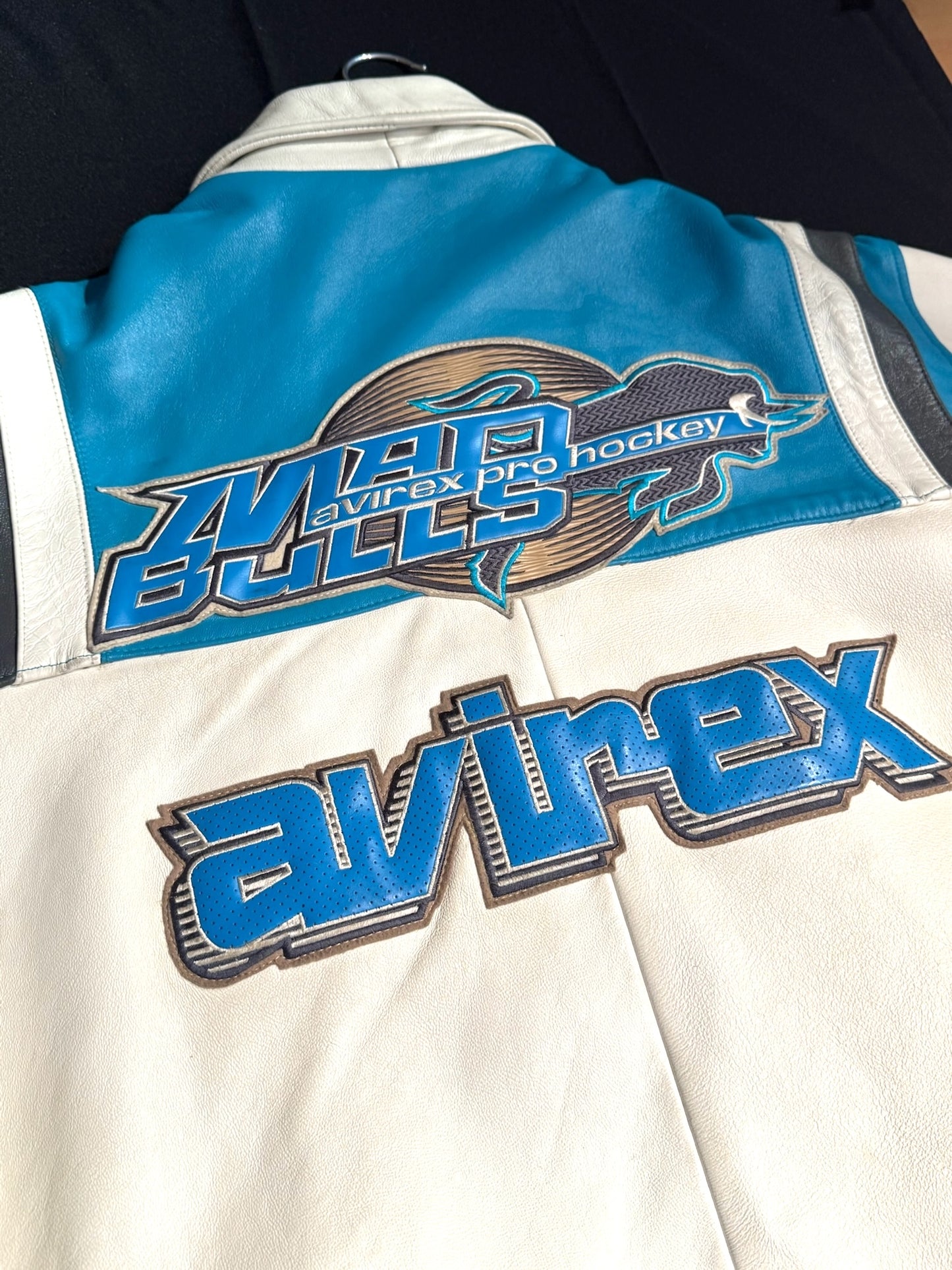 Y2K AVIREX "MAD BULLS PRO HOCKEY" JACKET SZ: XXL