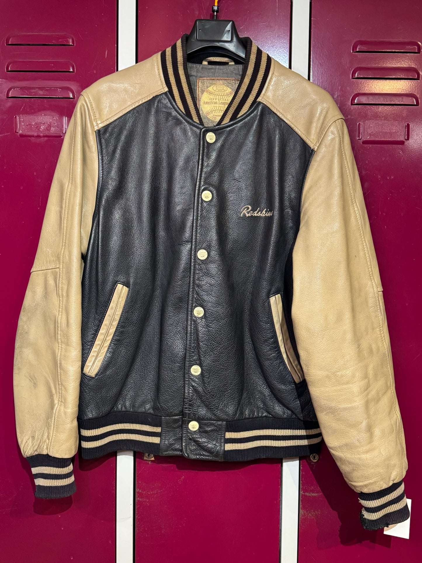 VINTAGE REDSKINS "CHIEFS HOCKEY" VARSITY JACKET  SZ: L