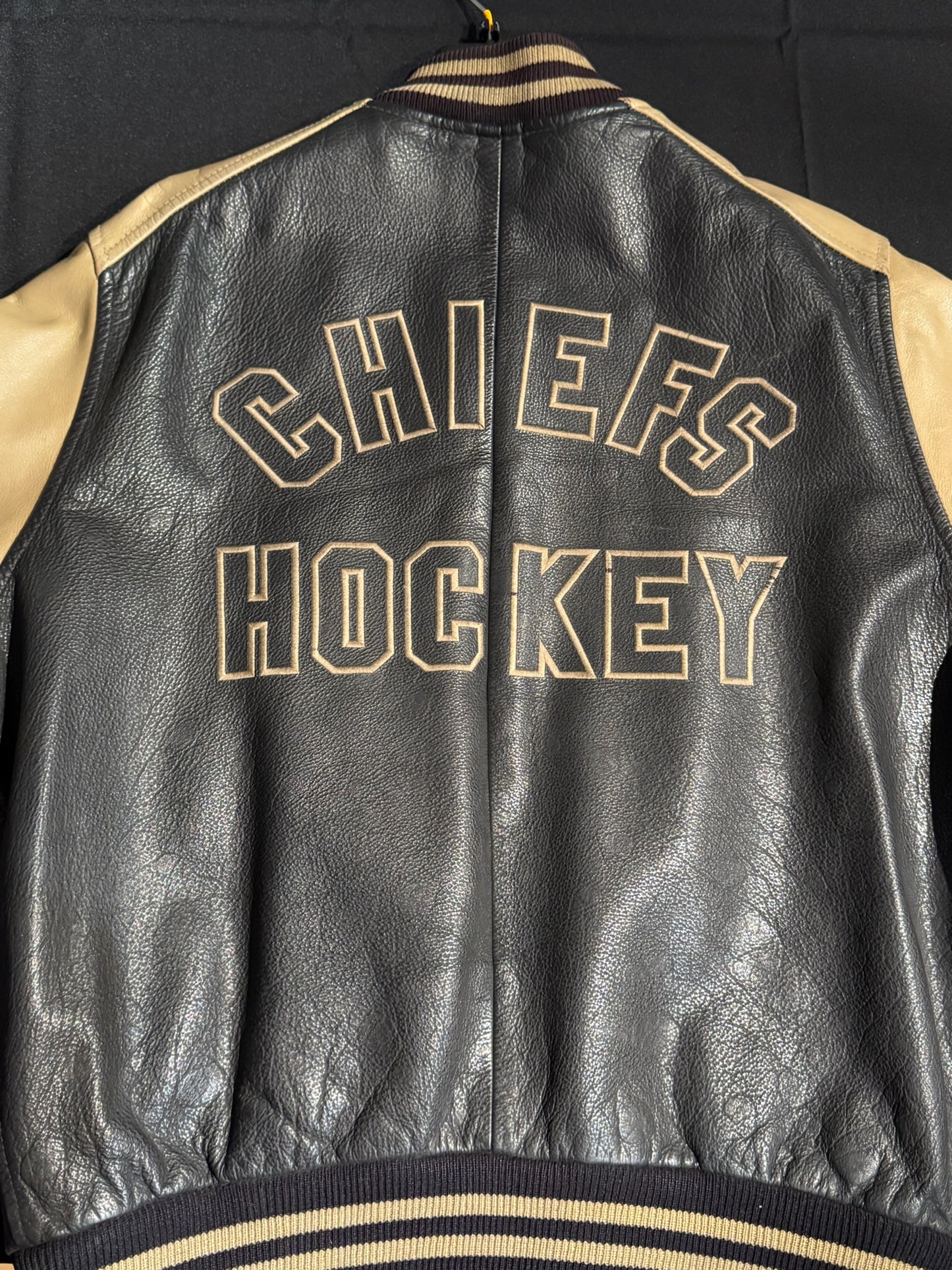 VINTAGE REDSKINS "CHIEFS HOCKEY" VARSITY JACKET  SZ: L