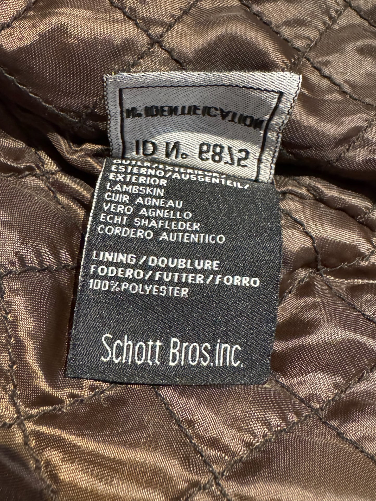 "NWT" SCHOTT N.Y.C LCW-9184 LEATHER FLIGHT JACKET SZ: M