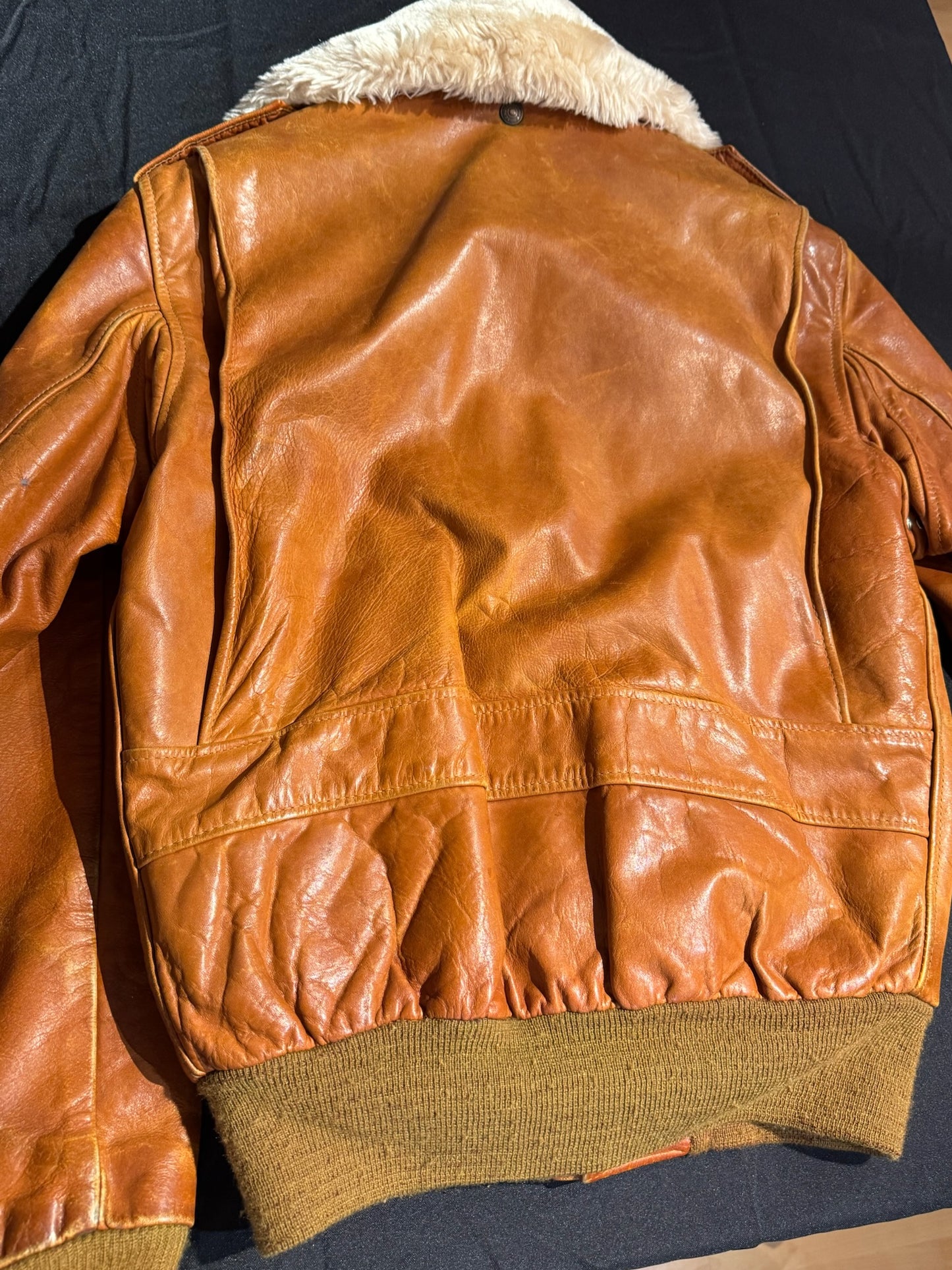 VINTAGE 80s SCHOTT N.Y.C 184SM FLIGHT JACKET  SZ: 38