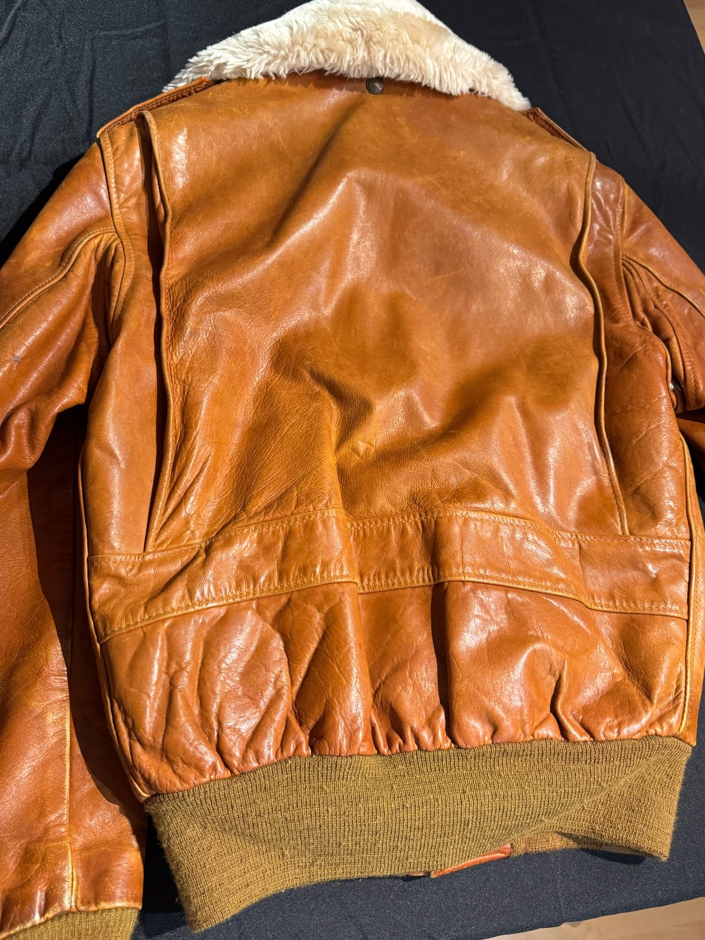 VINTAGE 80s SCHOTT N.Y.C 184SM FLIGHT JACKET  SZ: 38