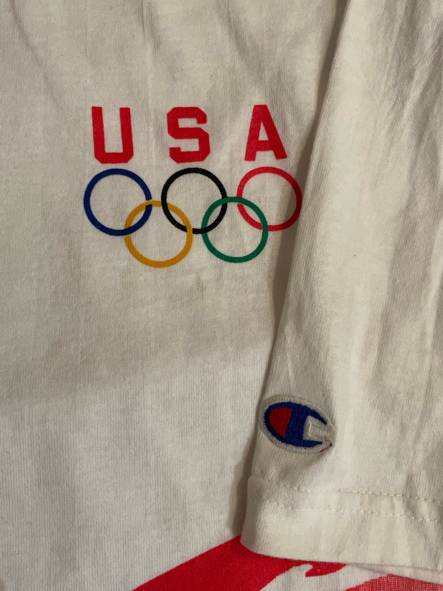 VINTAGE 90s CHAMPION OLYMPIC GAMES ATLANTA 1996 USA TEAM  T-SHIRT  SZ: XL