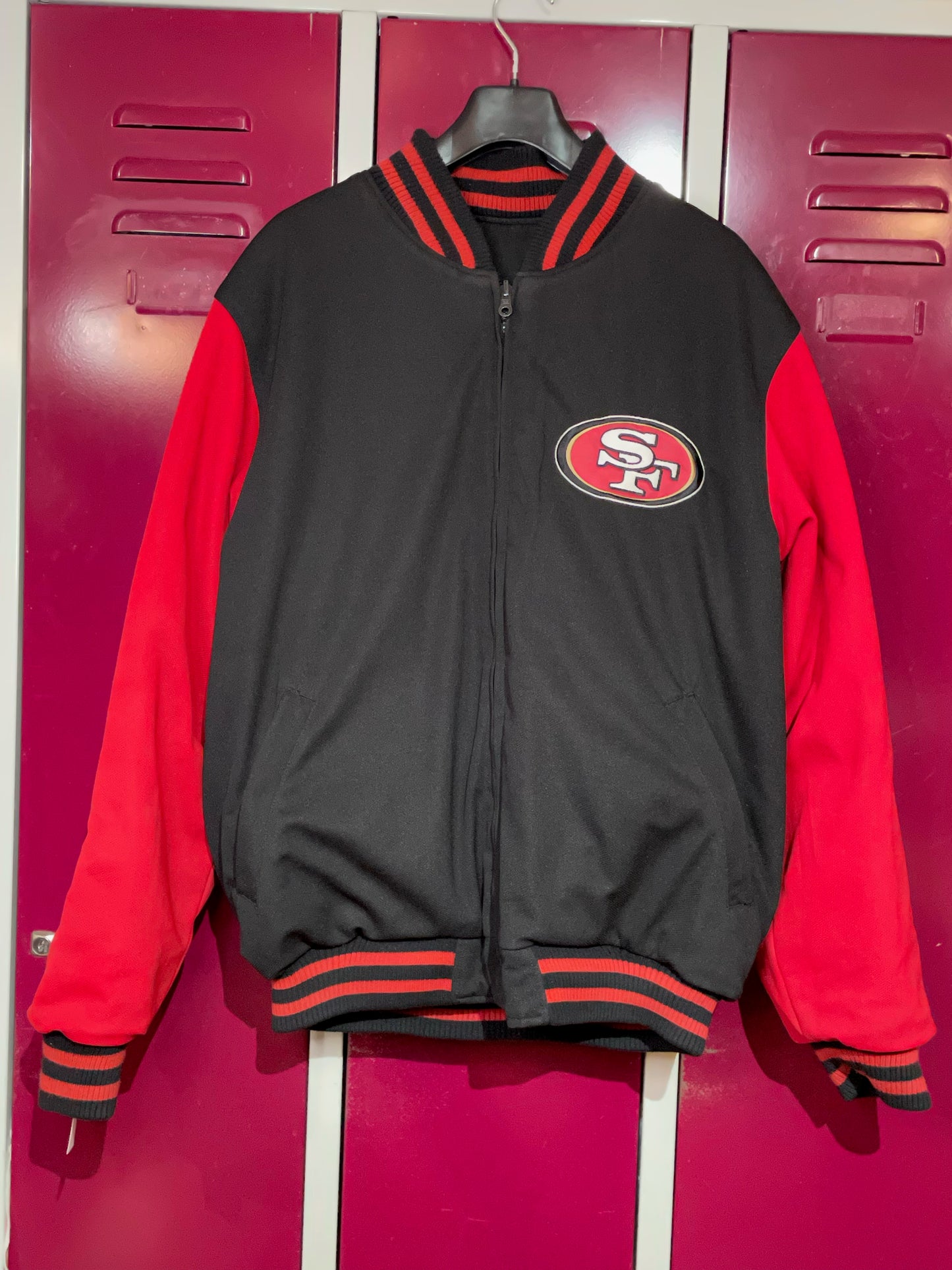 VINTAGE SAN FRANCISCO 40ERS REVERSIBLE NFL JACKET  SZ: L