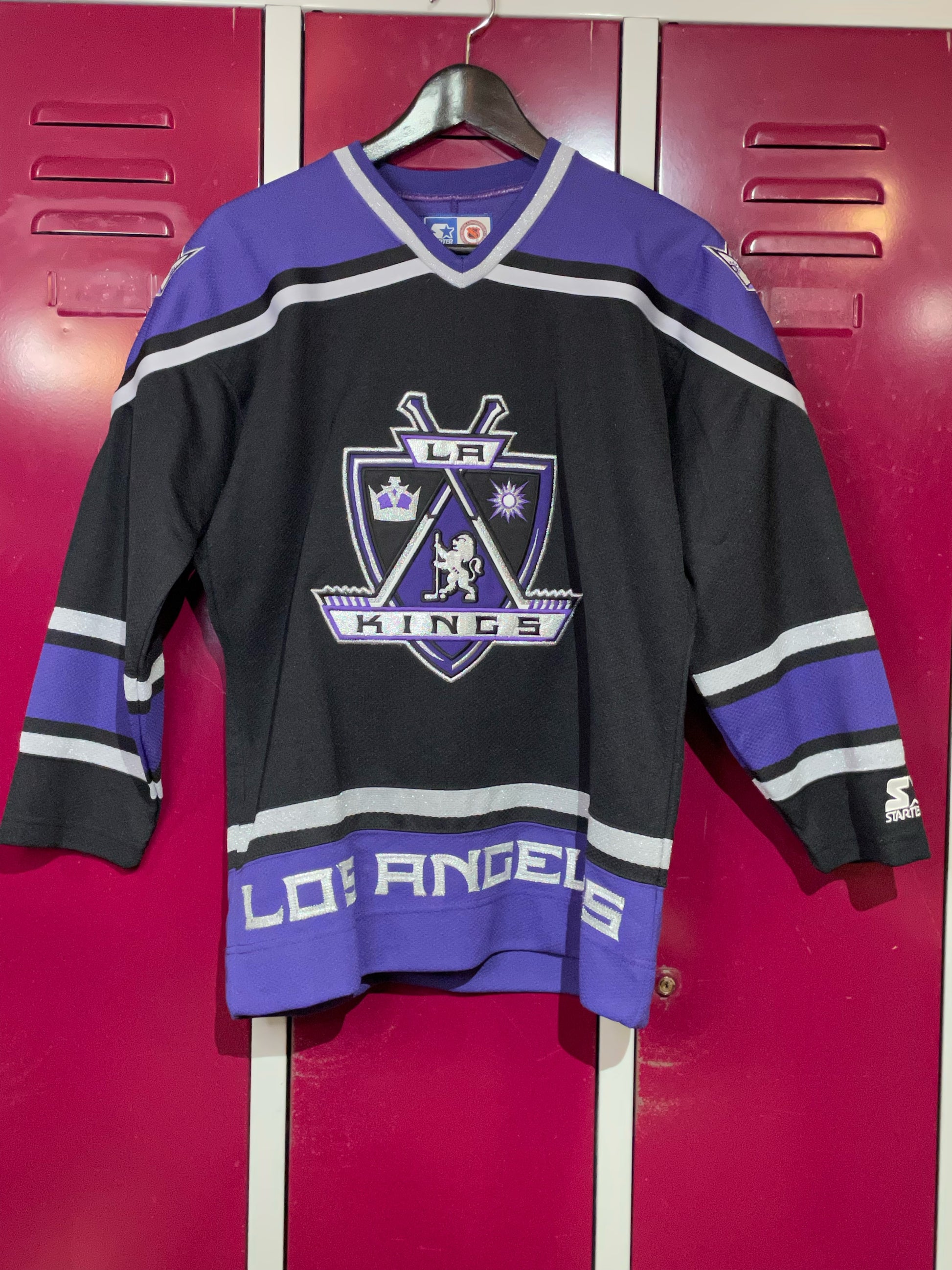 NHL Apparel Kids Unisex Los Angeles Kings Long Sleeve Black Sweatshirt Size  L-7
