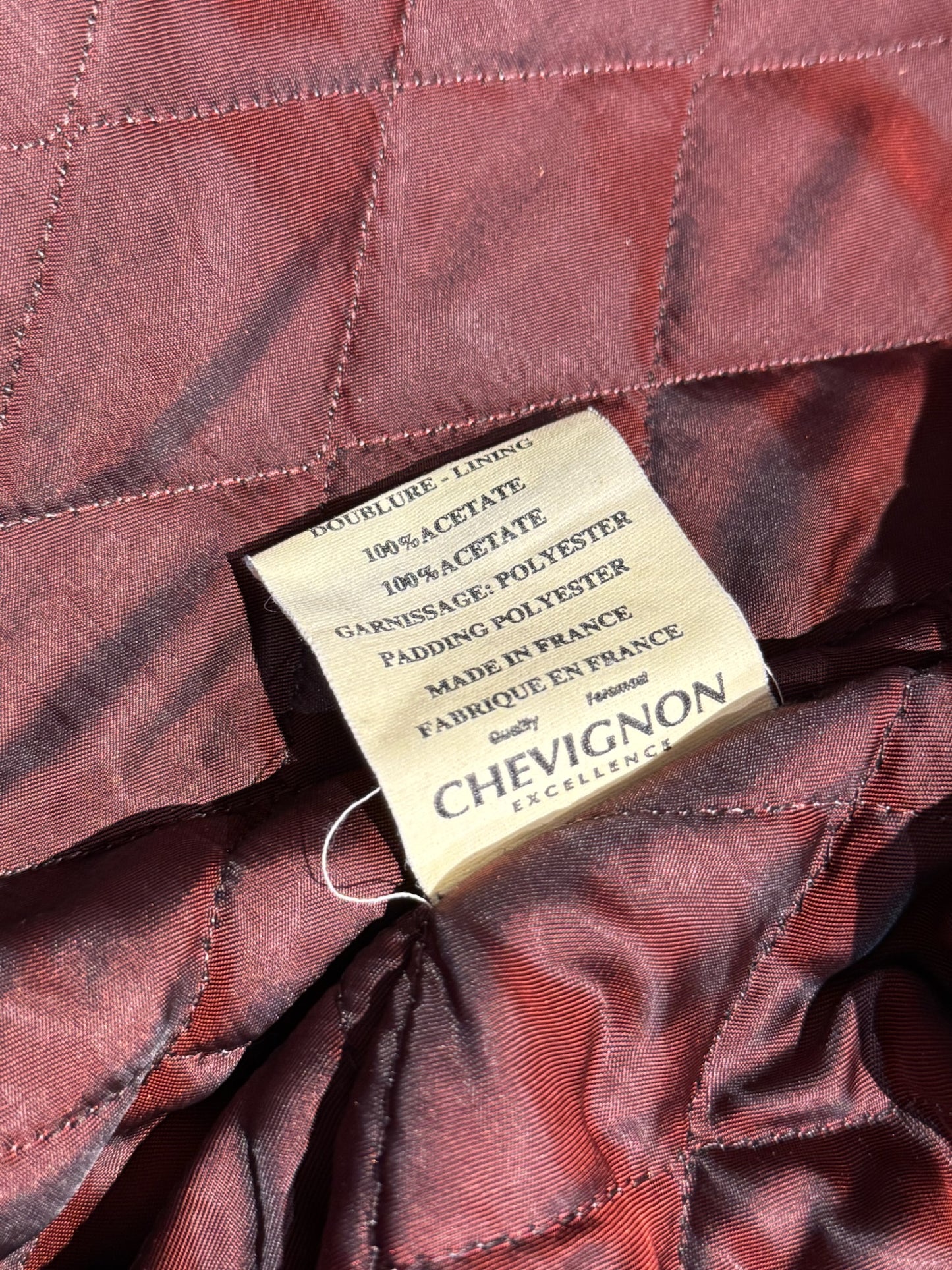 VINTAGE CHEVIGNON "COLTS" FOOTBALL LEATHER JACKET  SZ: L