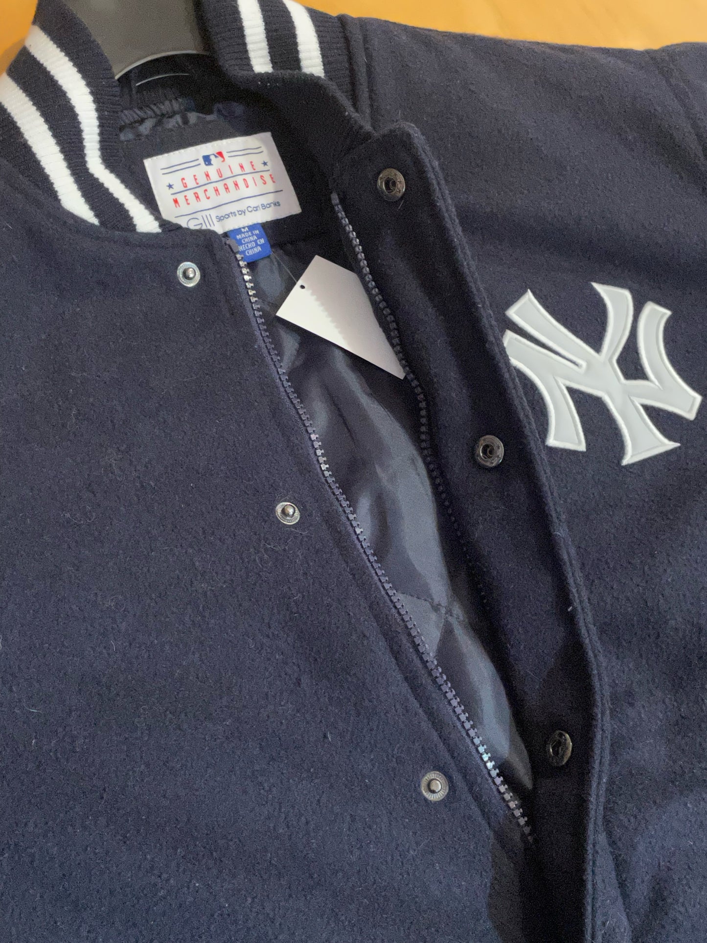 NEW YORK YANKEES GIII SPORTS MLB VARSITY JACKET  SZ: M