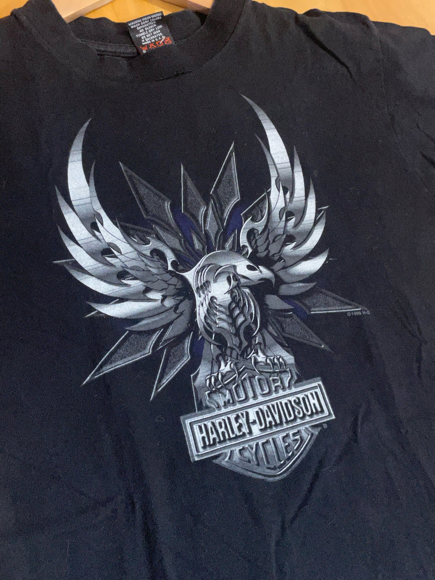 VINTAGE 1999 SILVER EAGLE HARLEY DAVIDSON MOTOR CYCLES T-SHIRT  SZ: M