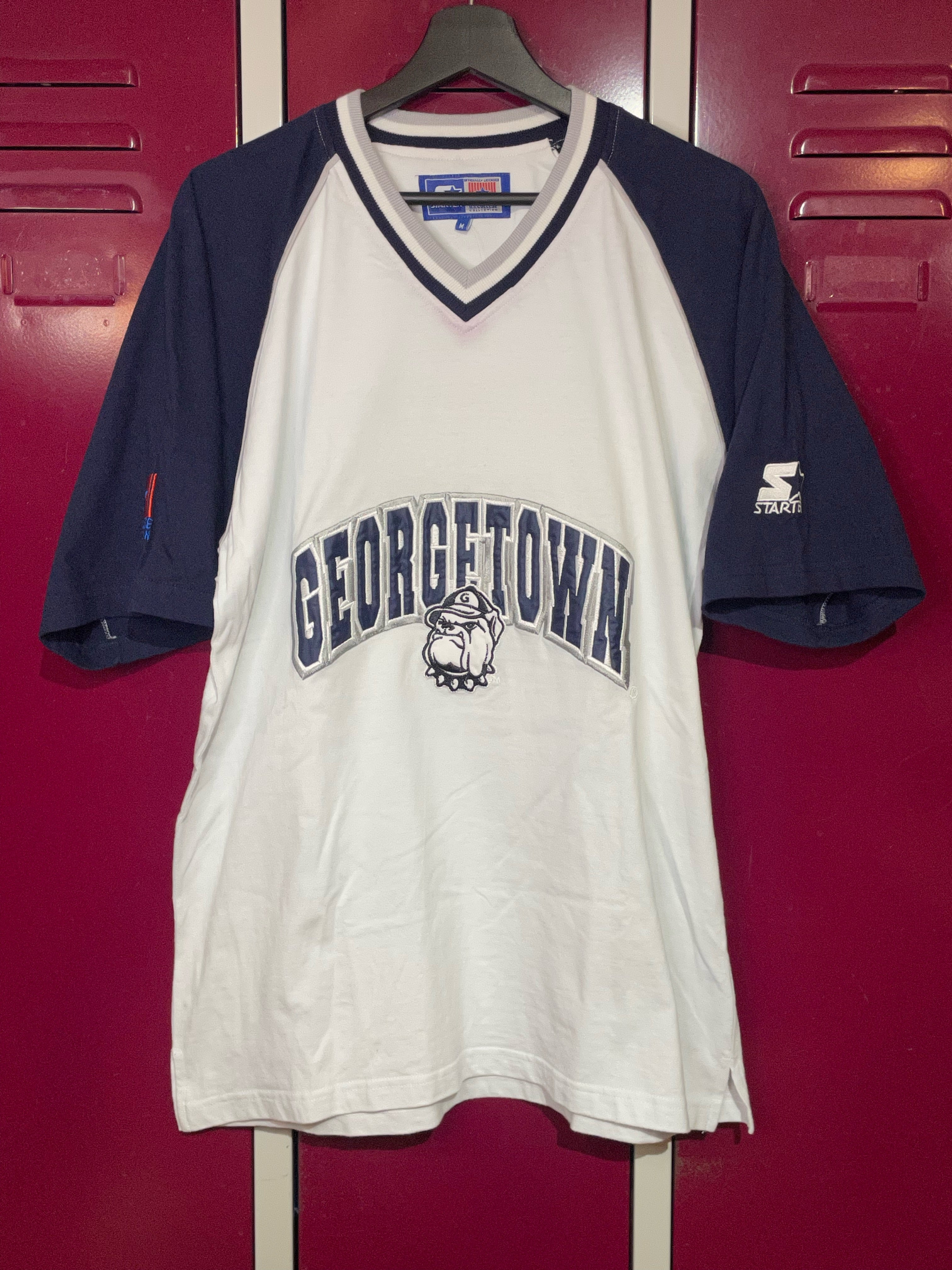 VINTAGE 90s STARTER GEORGETOWN HOYAS T-SHIRT SZ: M