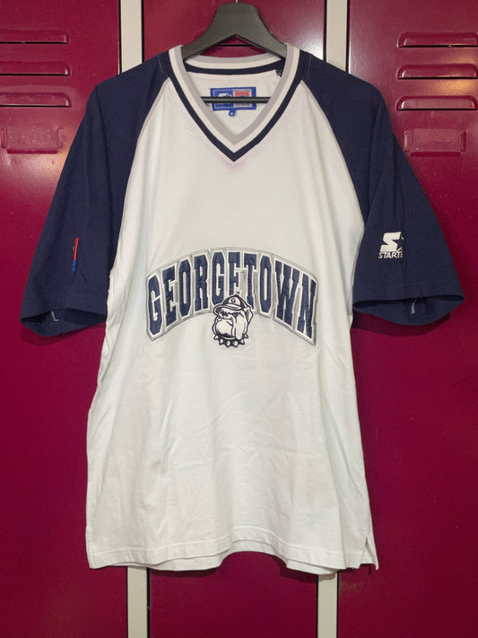 VINTAGE 90s STARTER GEORGETOWN HOYAS T-SHIRT  SZ: M