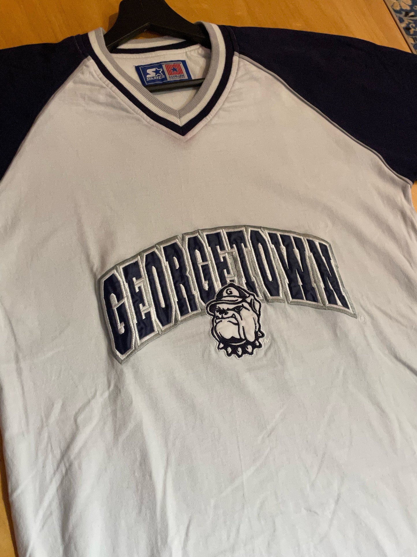 VINTAGE 90s STARTER GEORGETOWN HOYAS T-SHIRT  SZ: M