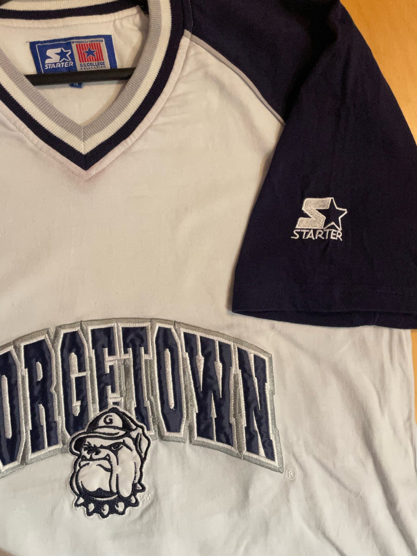 VINTAGE 90s STARTER GEORGETOWN HOYAS T-SHIRT  SZ: M