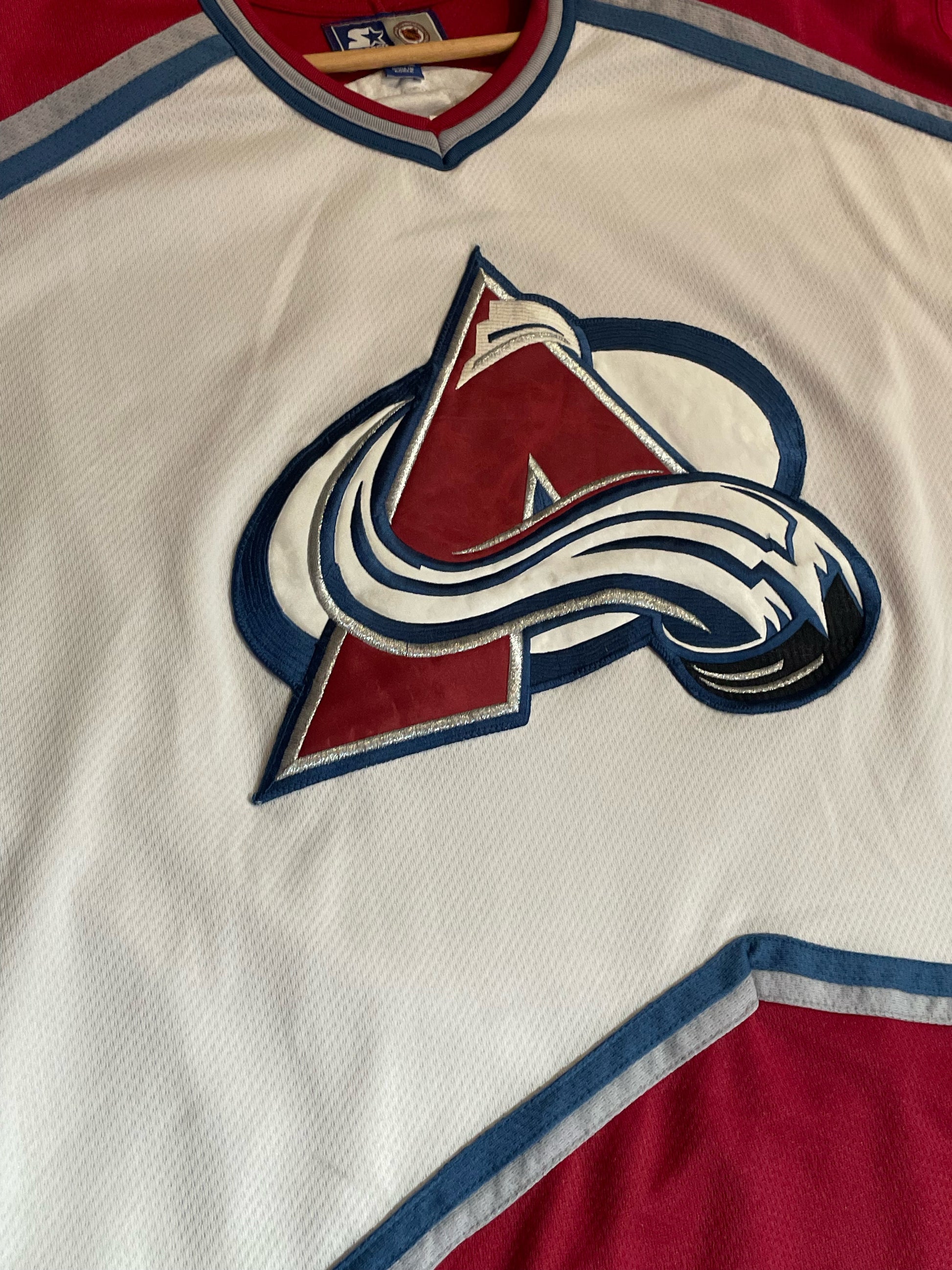 Vintage Colorado Avalanche Starter Jersey Size Small White Nhl Hockey 90s