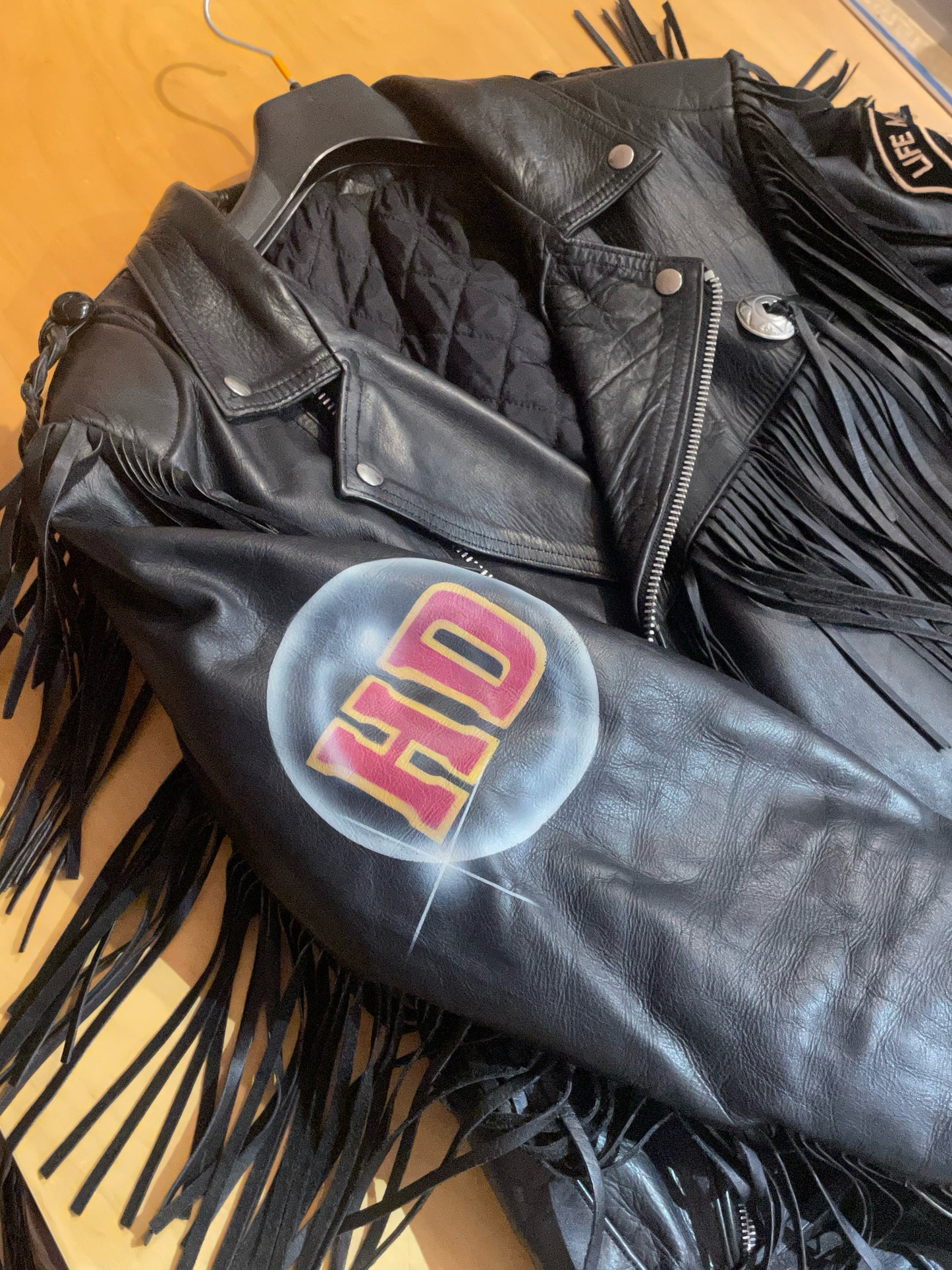 VINTAGE 90s HARLEY DAVIDSON "HERITAGE SOFTAIL" FRINGE LEATHER JACKET  SZ: XL