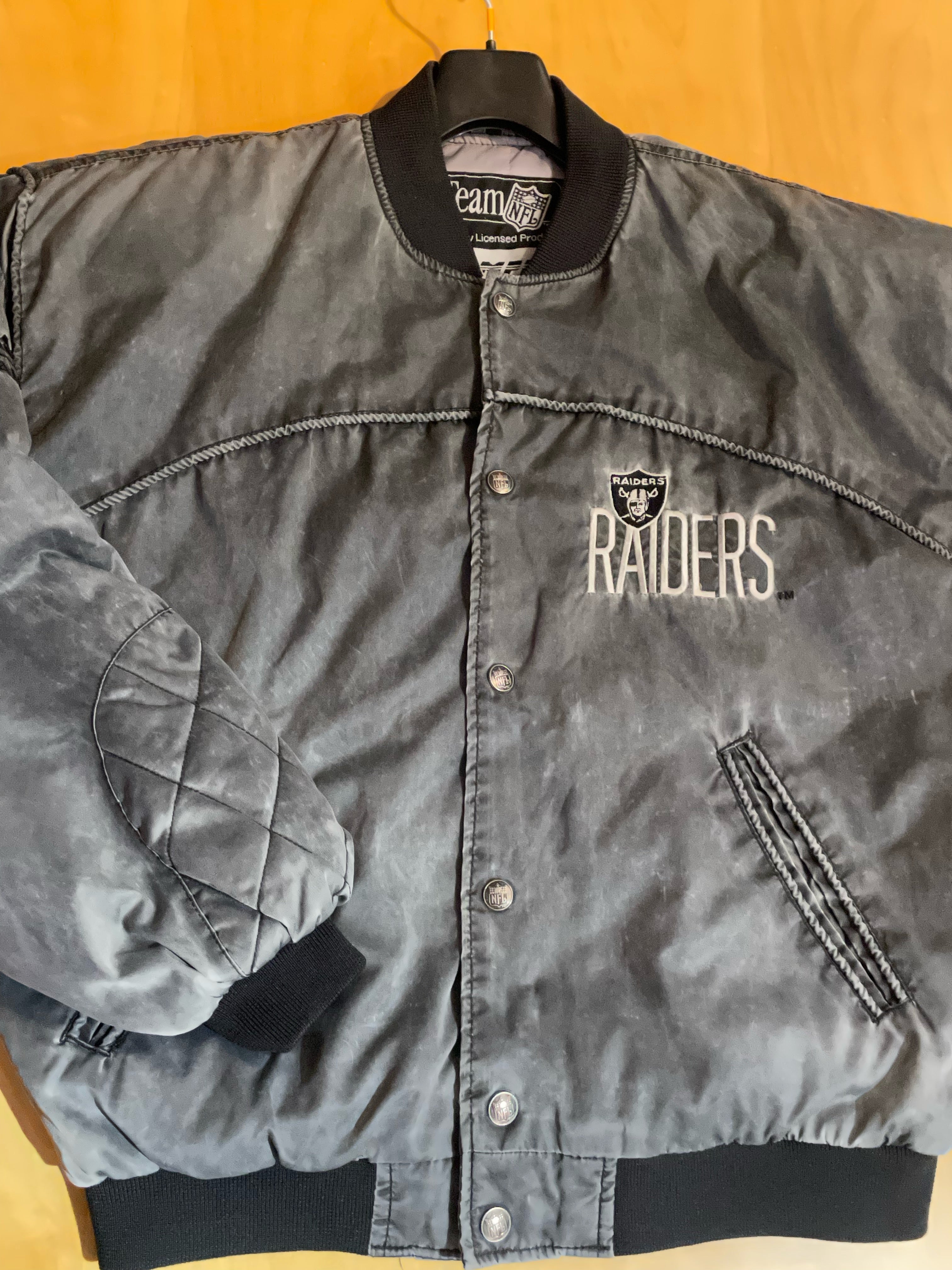 VINTAGE 90s CAMPRI LOS ANGELES RAIDERS NFL JACKET SZ: L – Stay