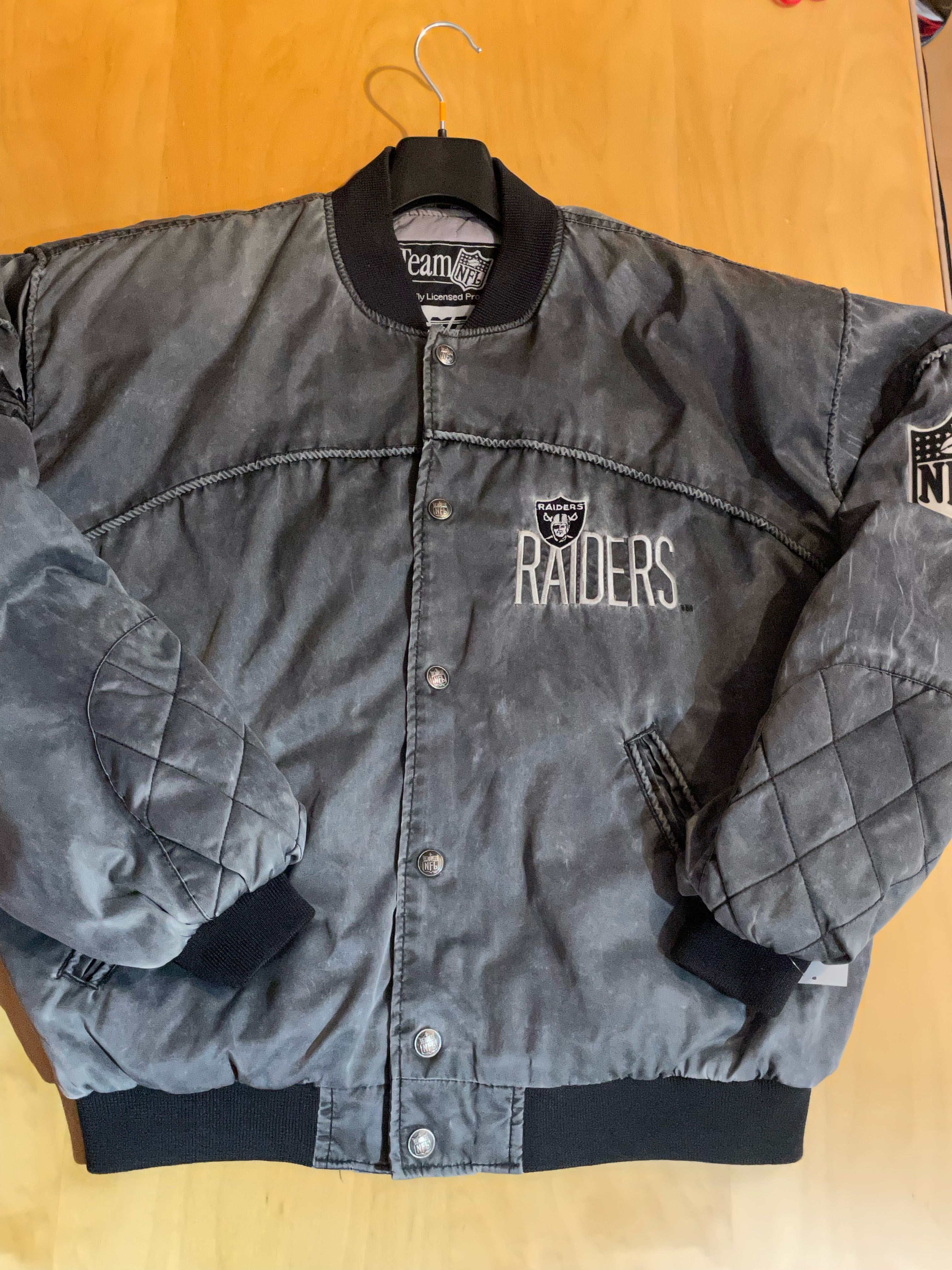 VINTAGE 90s CAMPRI LOS ANGELES RAIDERS NFL JACKET SZ: L – Stay