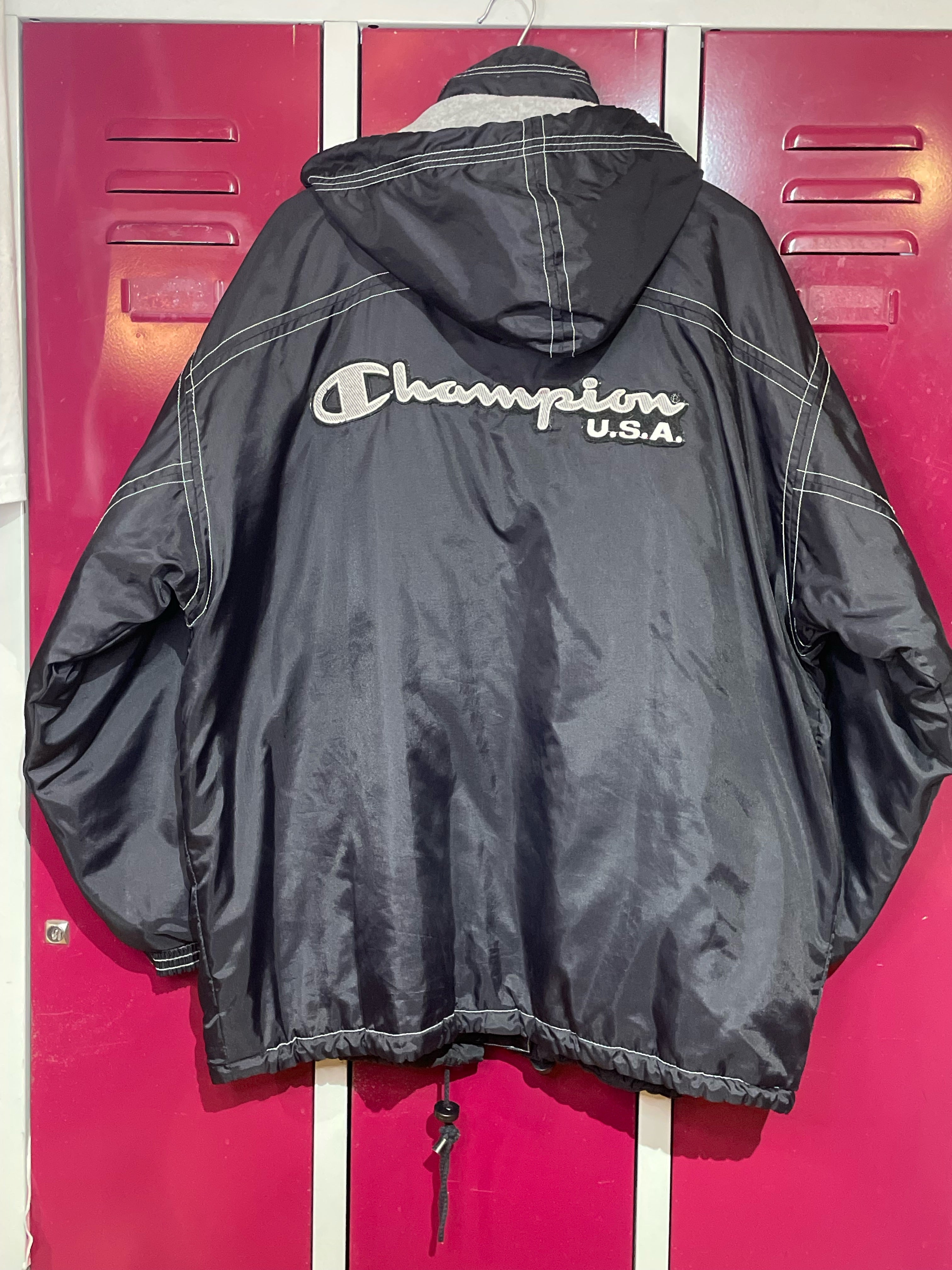 VINTAGE 90s CHAMPION WINDBREAKER JACKET SZ: L