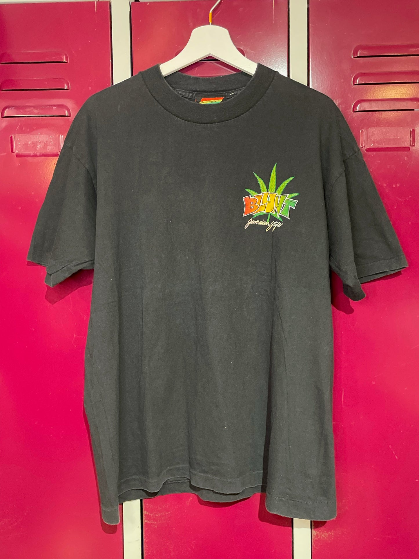 VINTAGE 90s BLUNT JAMAICAN STYLE MADE USA T-SHIRT  SZ: L