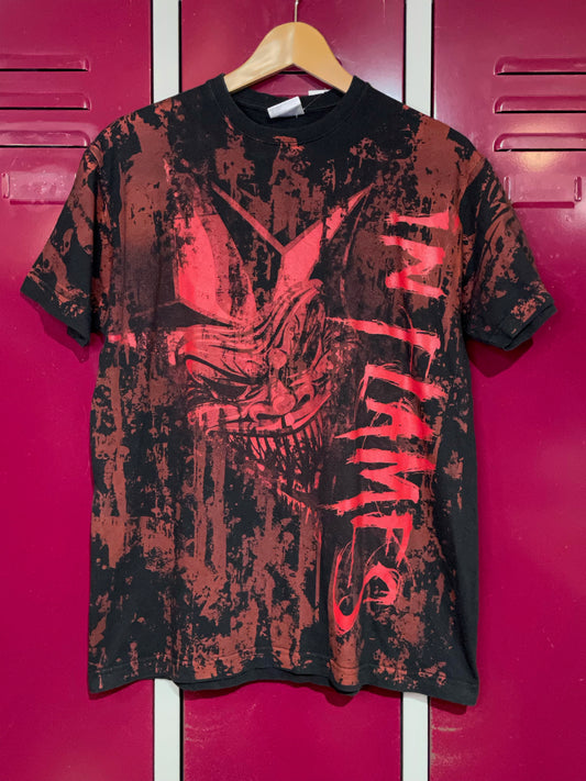 IN FLAMES "ALL OVER PRINT" MUSIC BAND T-SHIRT  SZ: M