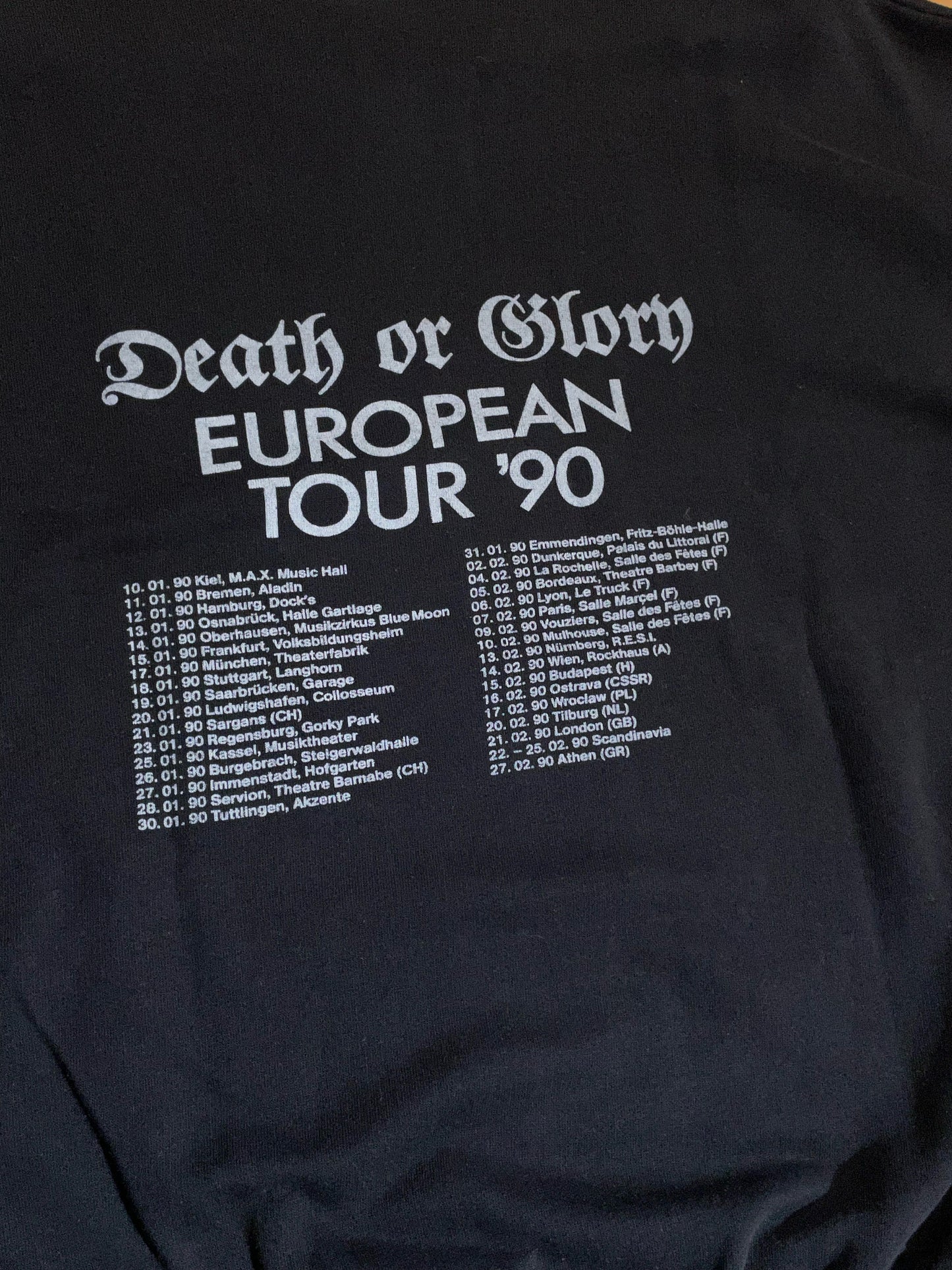 VINTAGE 1990 RUNNING WILD "EUROPEAN TOUR '90" CREWNECK SWEATSHIRT SZ: XL