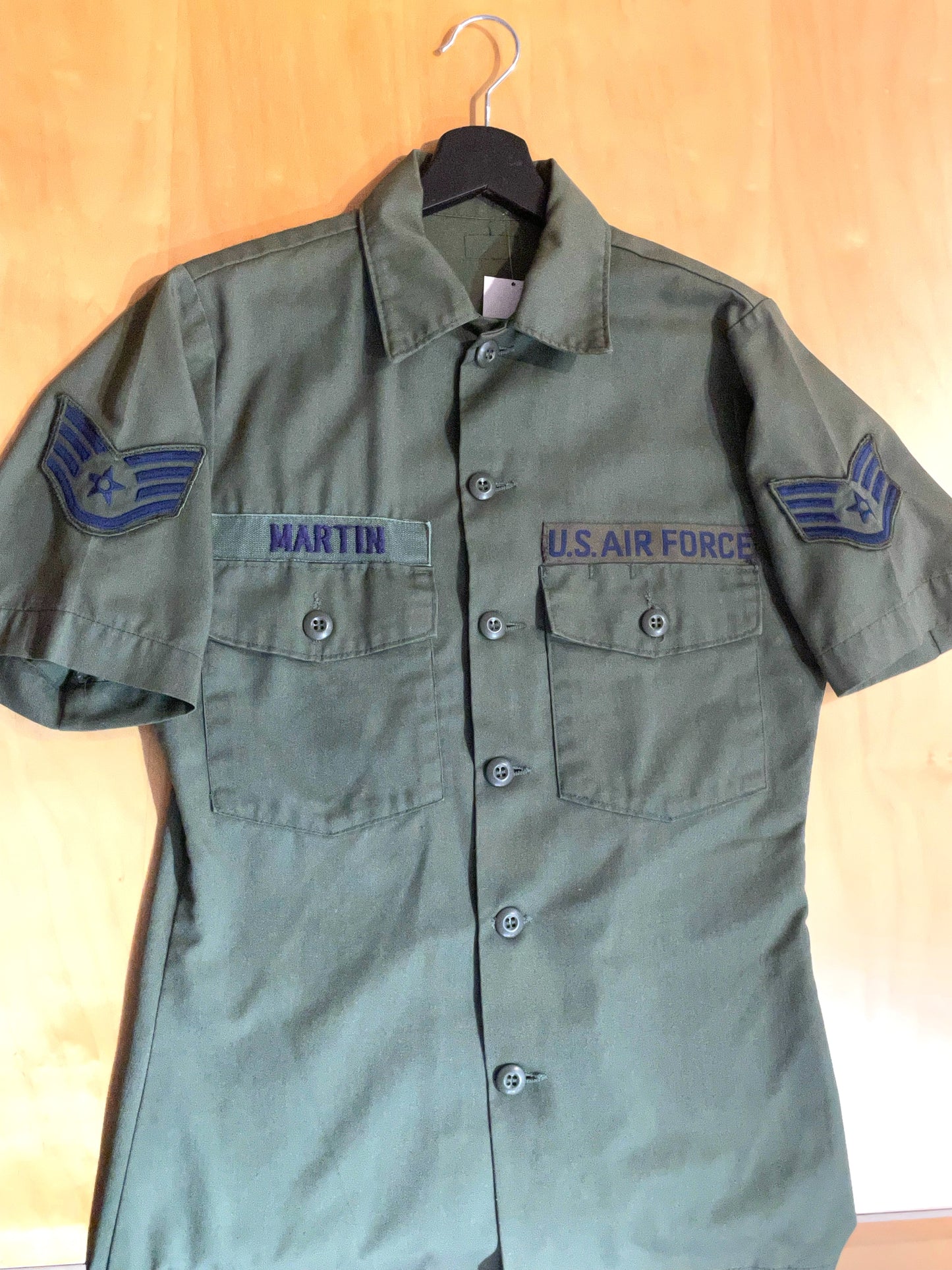 VINTAGE US AIR FORCE SHORT SLEEVES SHIRT SZ: S/M