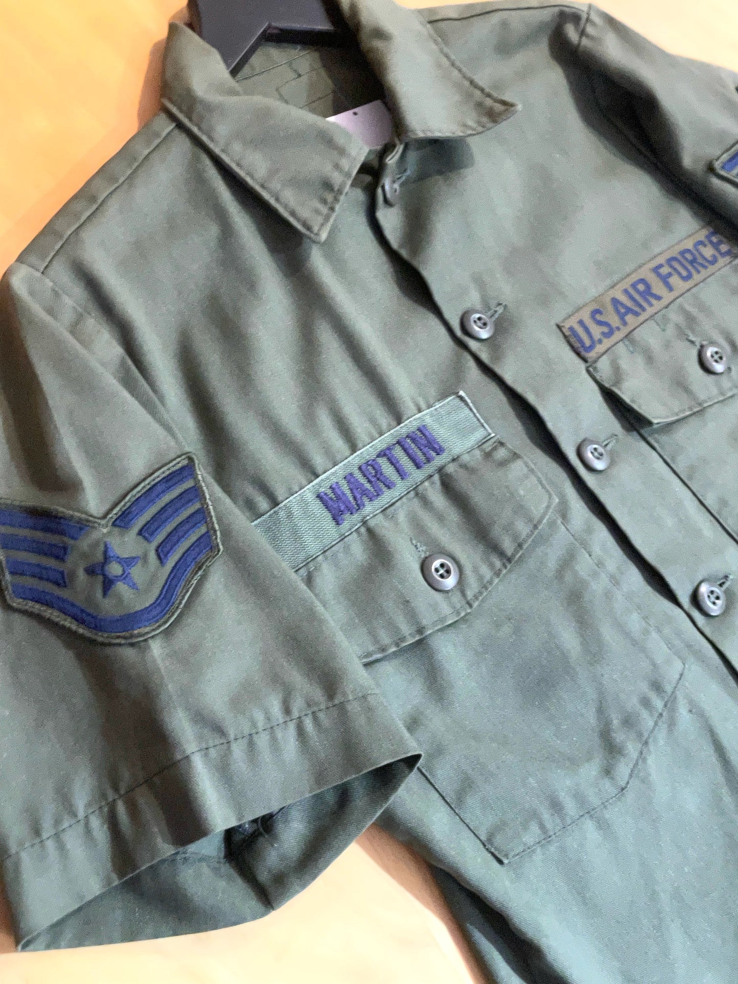 VINTAGE US AIR FORCE SHORT SLEEVES SHIRT SZ: S/M