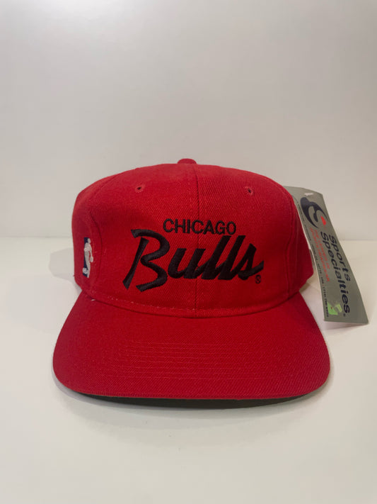 "DS" VINTAGE 90s CHICAGO BULLS SPORTS SPECIALTIES SCRIPT SNAPBACK HAT