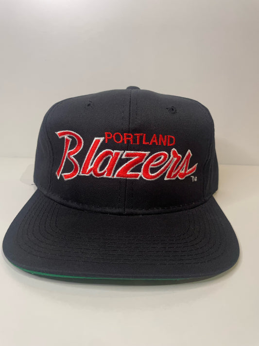 "DS" VINTAGE 90s PORTLAND BLAZERS SPORTS SPECIALTIES SCRIPT SNAPBACK HAT