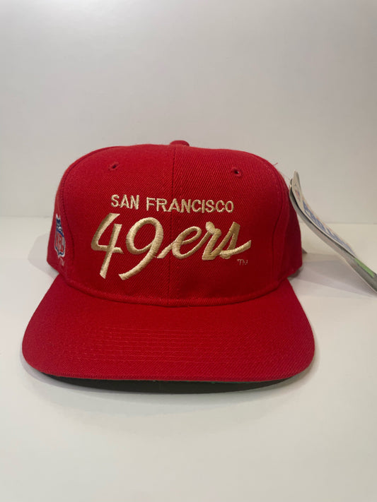 "DS" VINTAGE 90s SAN FRANCISCO 49ERS SPORTS SPECIALTIES SCRIPT SNAPBACK HAT