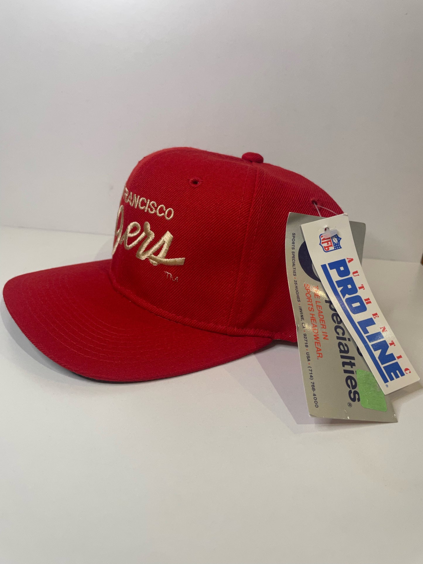 "DS" VINTAGE 90s SAN FRANCISCO 49ERS SPORTS SPECIALTIES SCRIPT SNAPBACK HAT