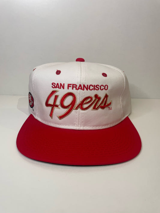 "DS" VINTAGE 90s SAN FRANCISCO 49ERS SPORTS SPECIALTIES SCRIPT SNAPBACK HAT