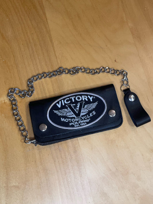 VICTORY MOTORCYCLES LEATHER BIKER WALLET