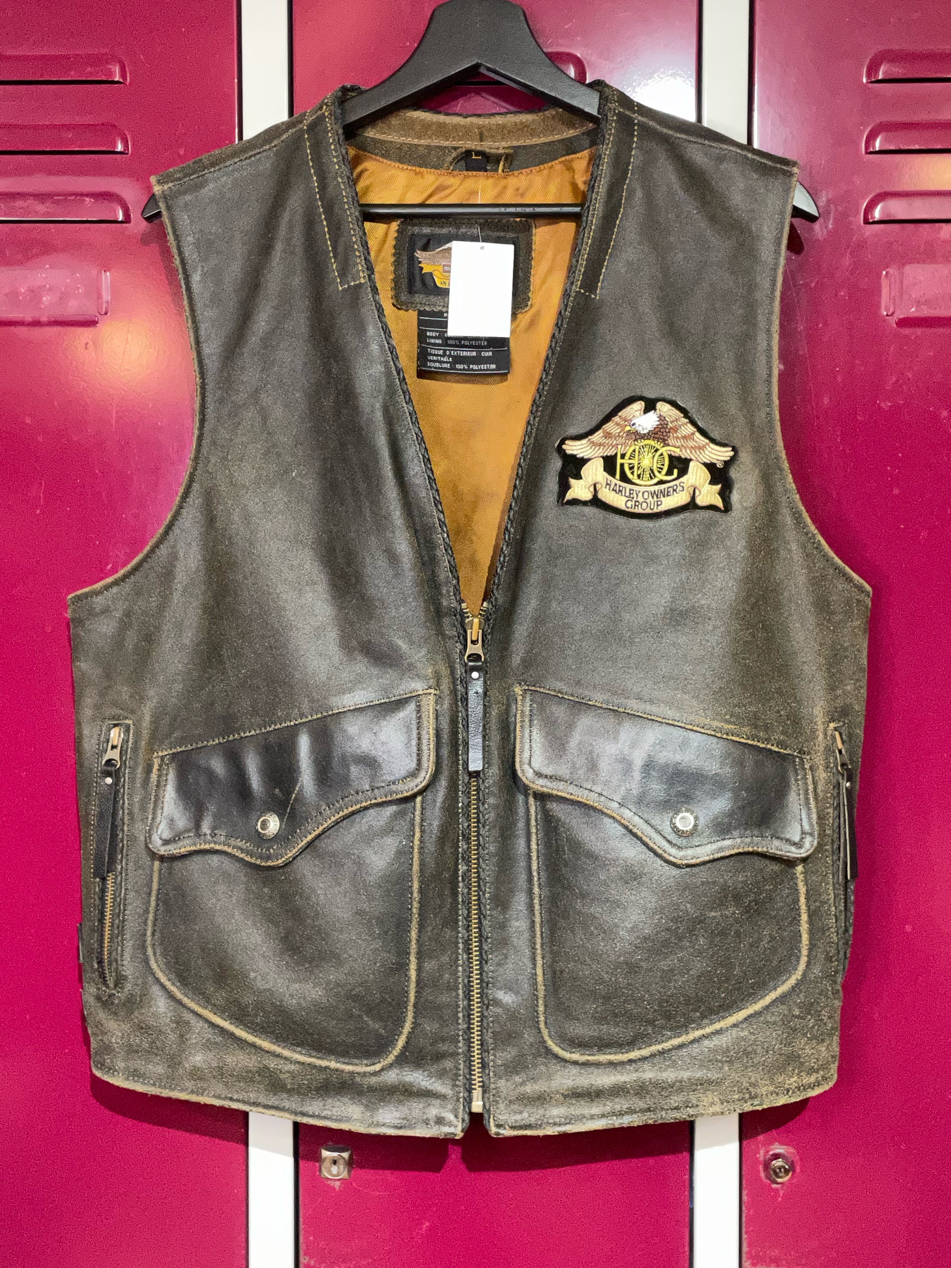 Leather vest outlet harley