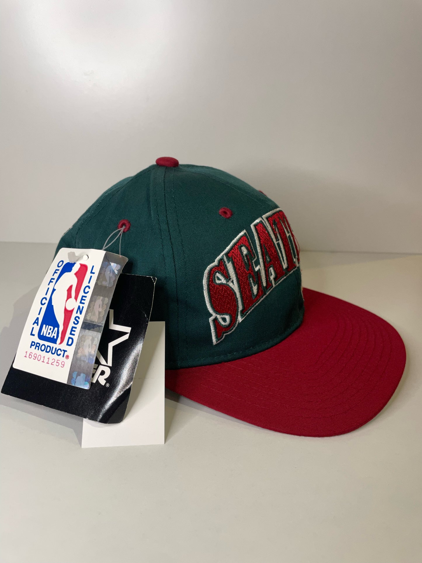 "DS" VINTAGE 90s SEATTLE SONICS STARTER SNAPBACK CAP HAT