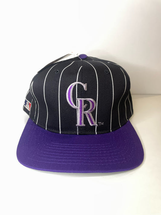 "DS" VINTAGE 90s COLORADO ROCKIES AMCAP SNAPBACK CAP HAT