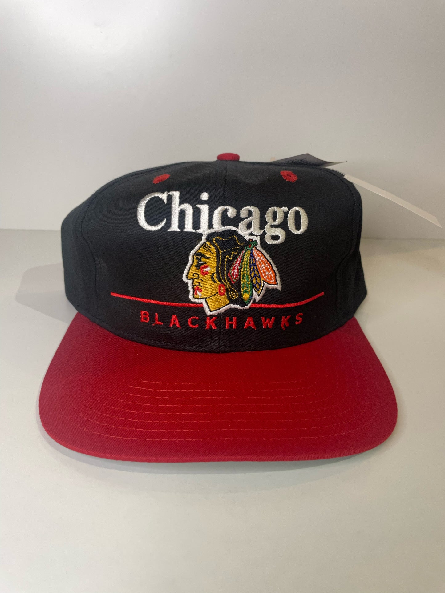 "DS" VINTAGE 90s CHICAGO BLACKHAWKS TWINS SNAPBACK CAP HAT