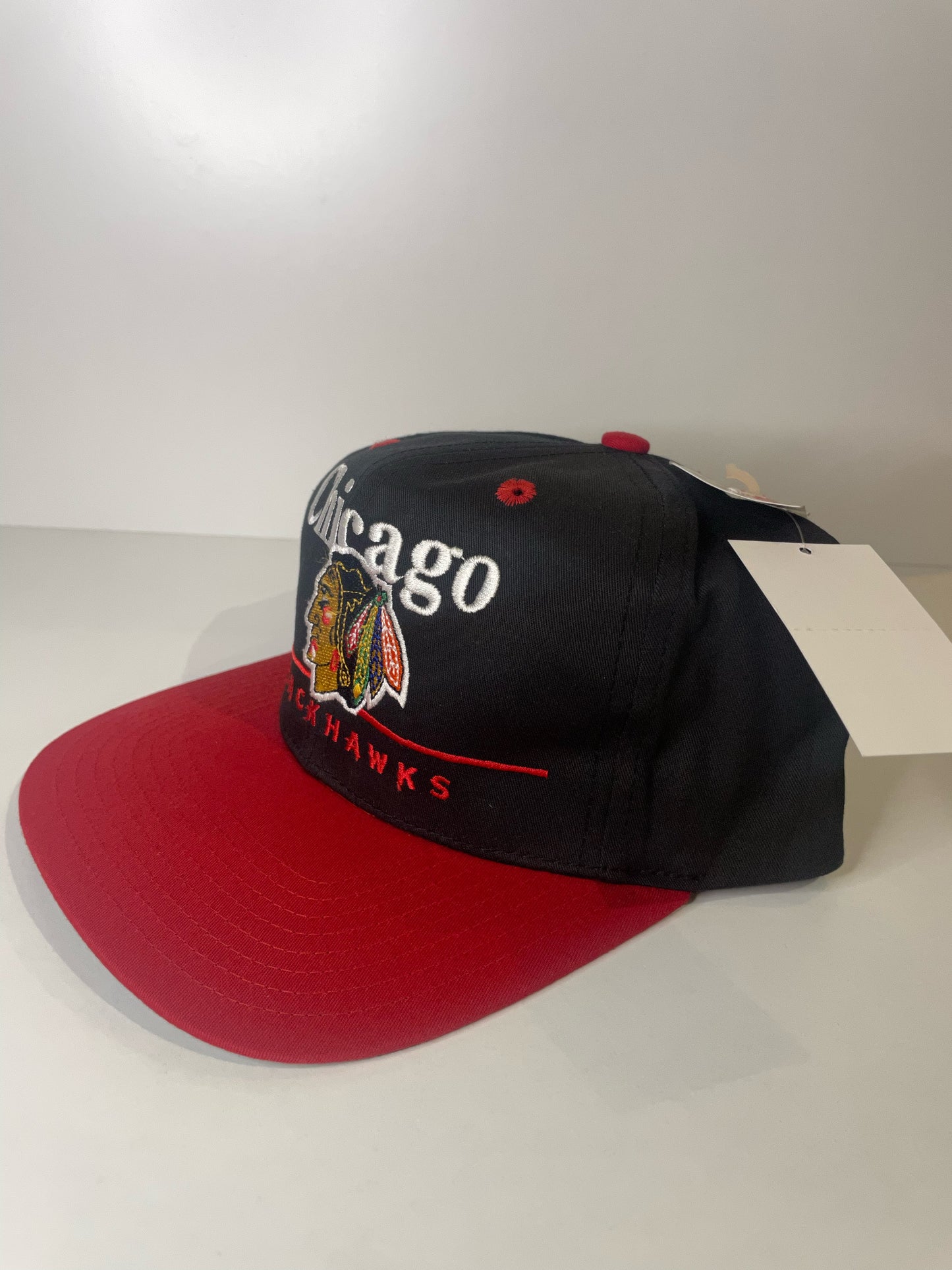 "DS" VINTAGE 90s CHICAGO BLACKHAWKS TWINS SNAPBACK CAP HAT