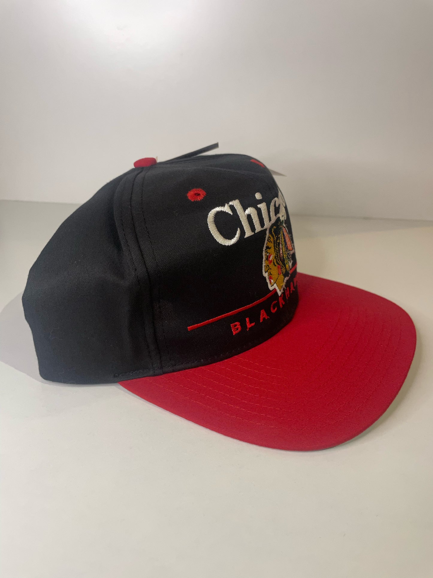 "DS" VINTAGE 90s CHICAGO BLACKHAWKS TWINS SNAPBACK CAP HAT