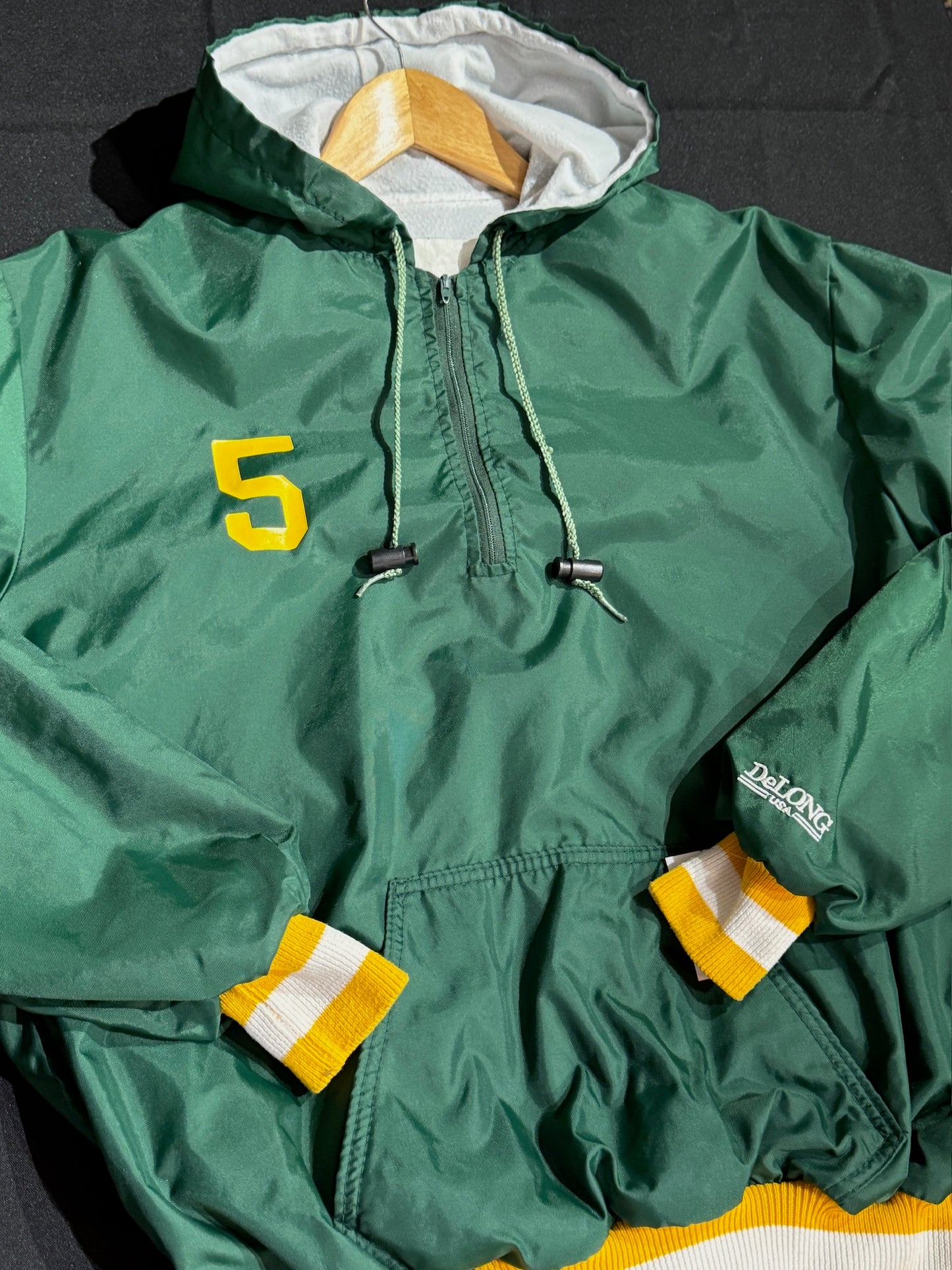 VINTAGE DELONG NORTH ROSE-WOLCOTT COUGARS WINDBREAKER JACKET  SZ: M