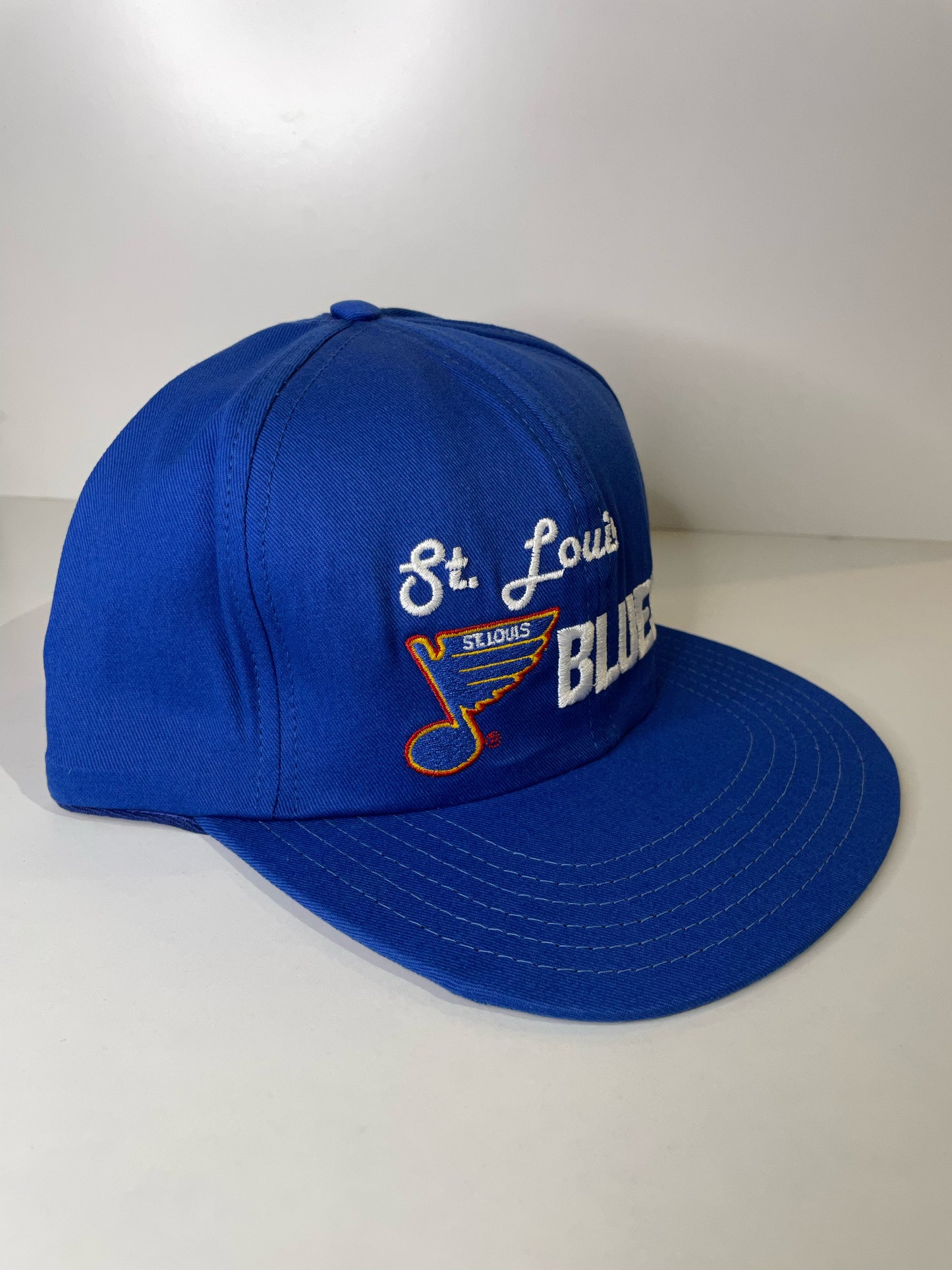 "DS" VINTAGE 90s ST. LOUIS BLUES CCM SNAPBACK CAP HAT