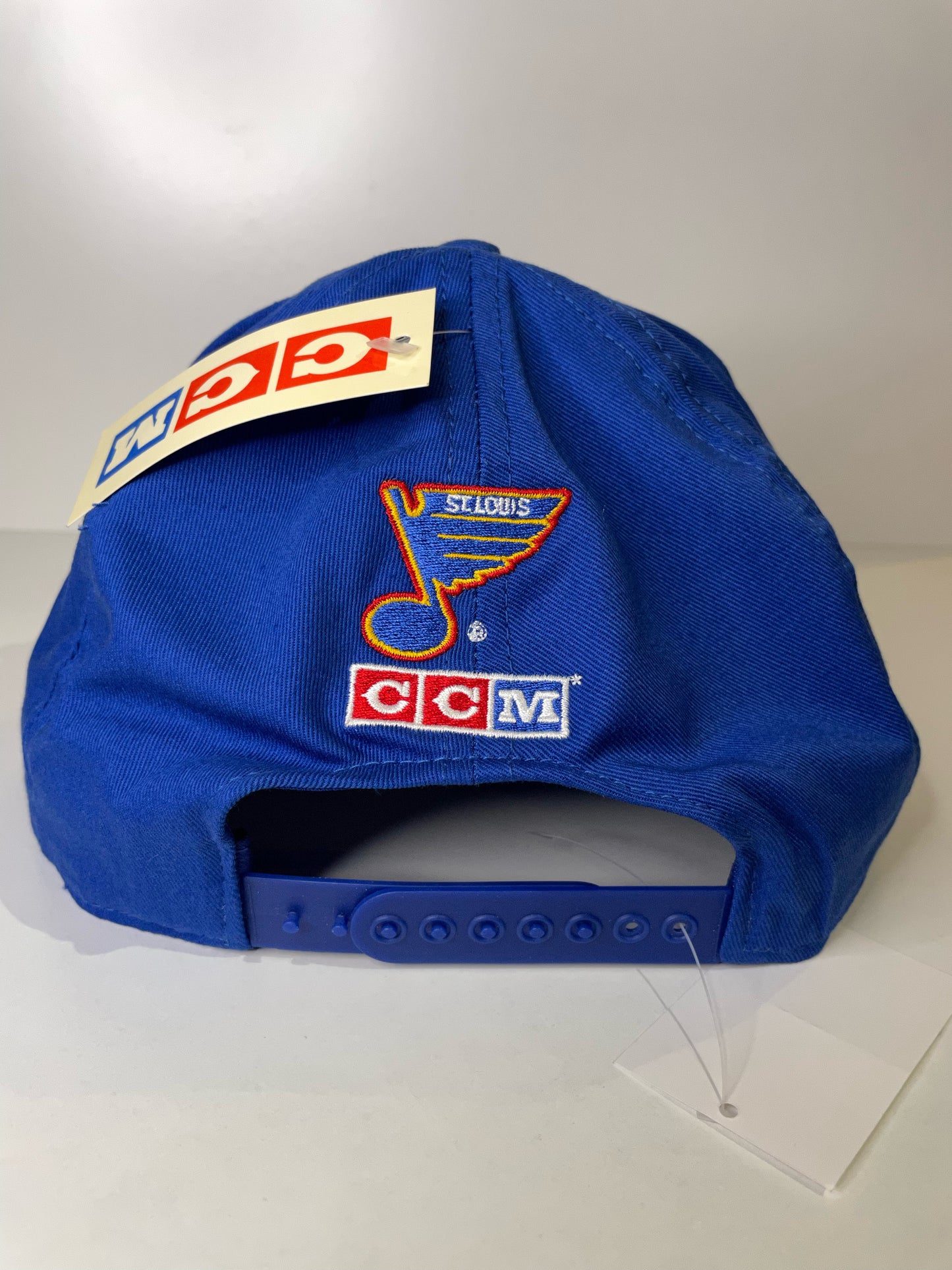 "DS" VINTAGE 90s ST. LOUIS BLUES CCM SNAPBACK CAP HAT
